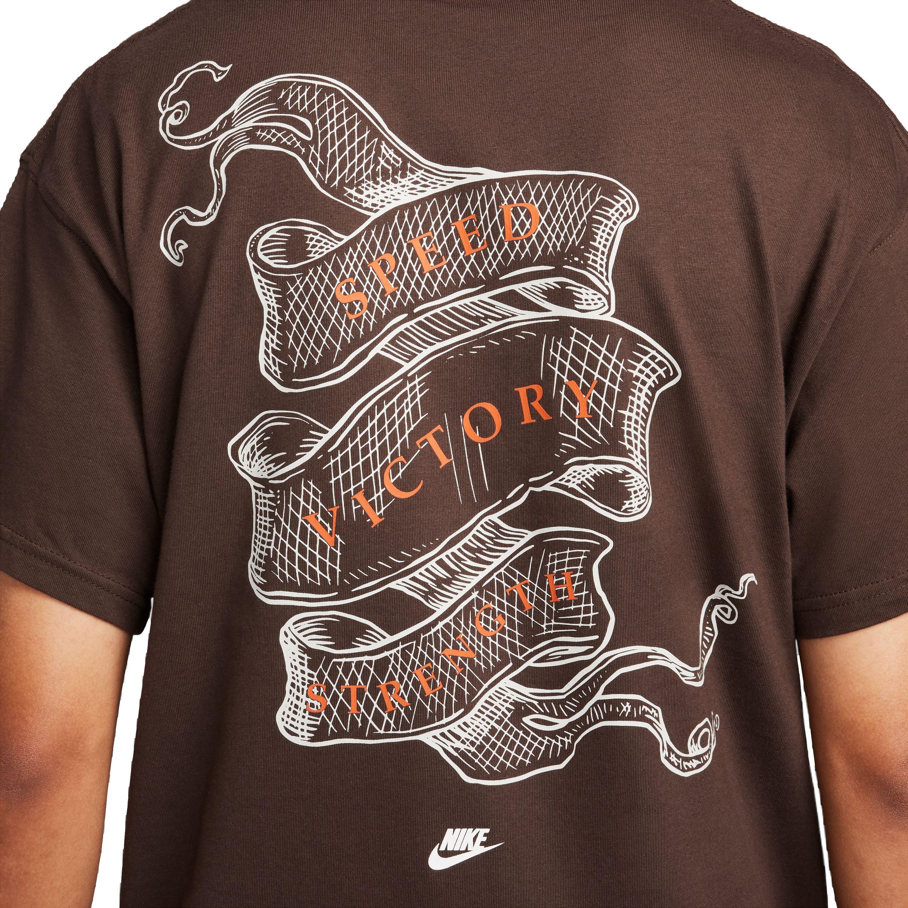 Nike Men's Sportswear Max90 Loose Graphic Tee - Brown - BROWN Thumbnail View 4