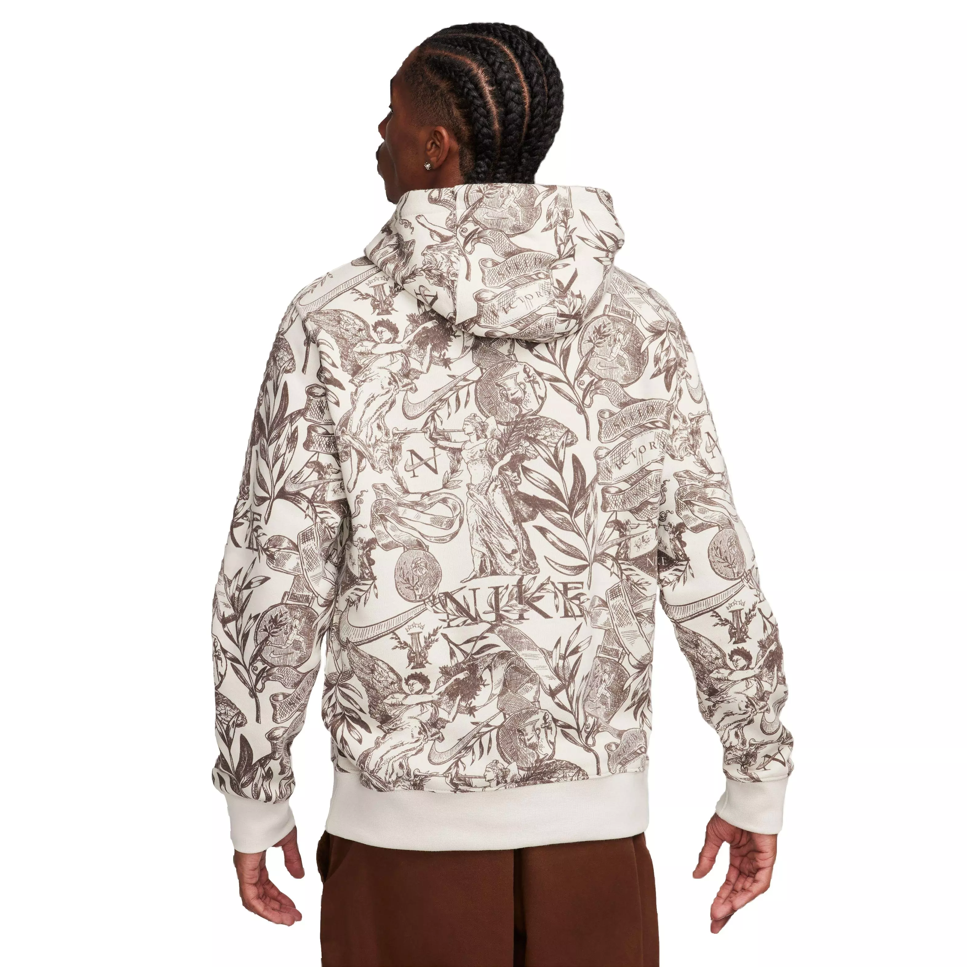 Nike Men's Sportswear Club Pullover Hoodie-Bone - BONE