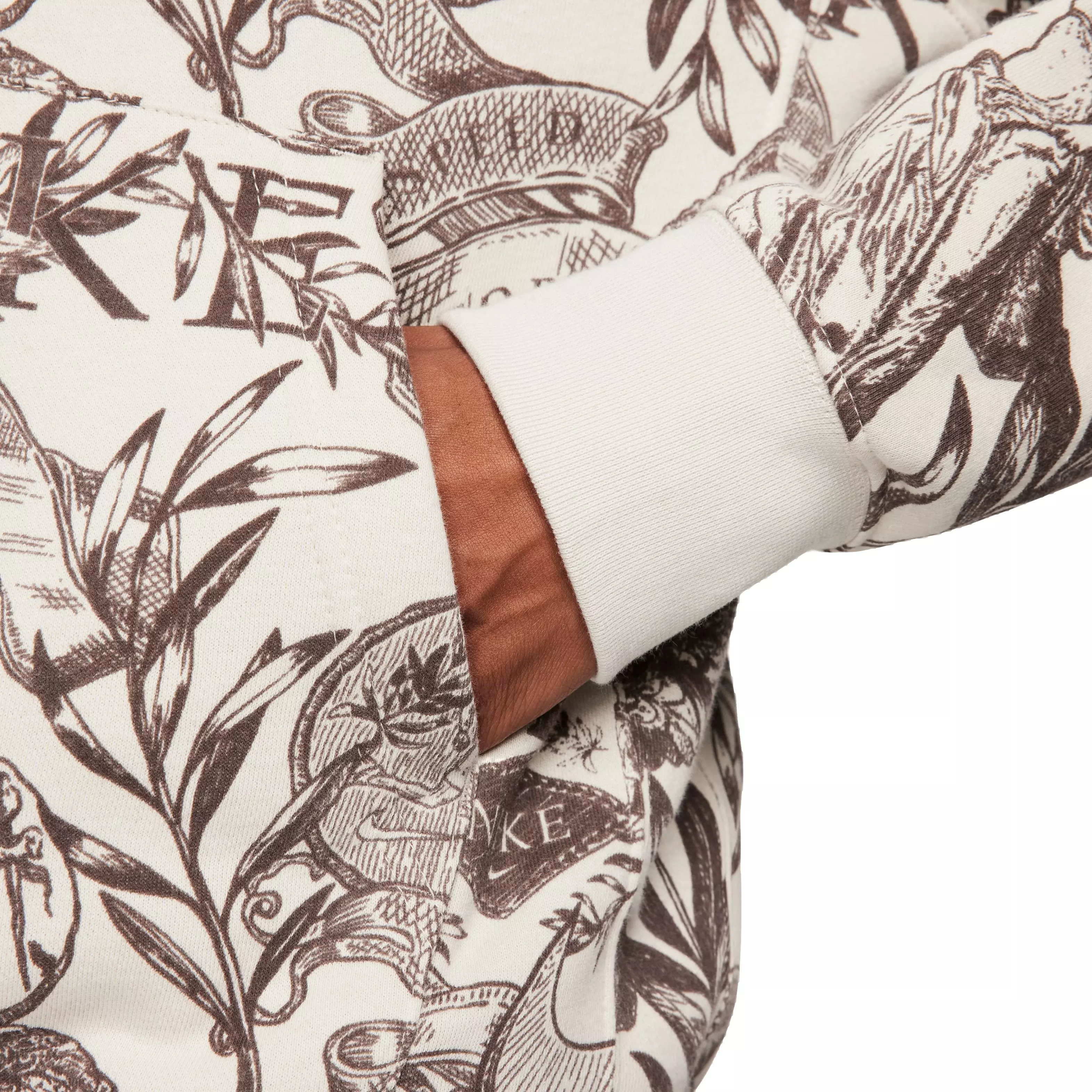 Nike Men's Sportswear Club Pullover Hoodie-Bone - BONE