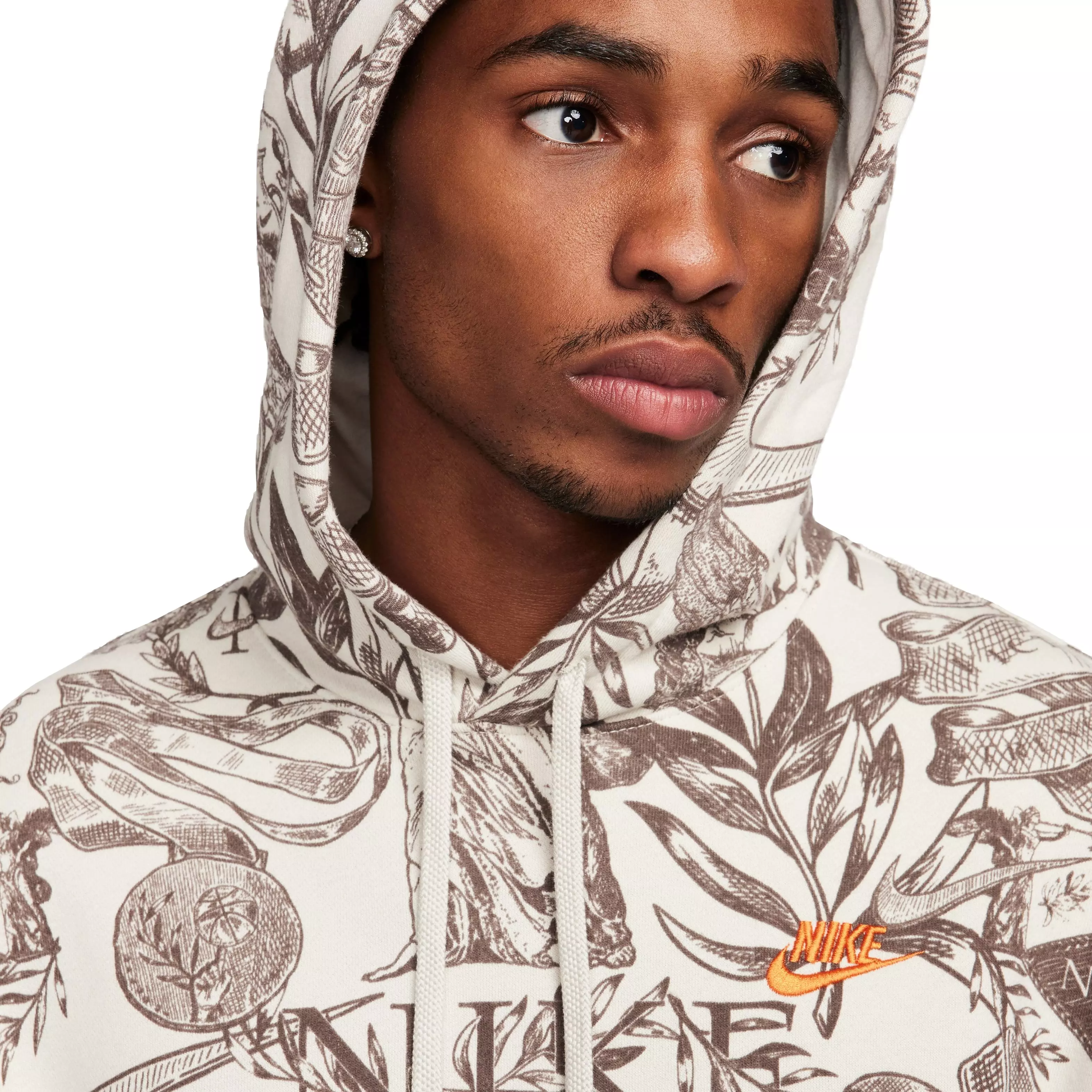 Nike Men's Sportswear Club Pullover Hoodie-Bone - BONE