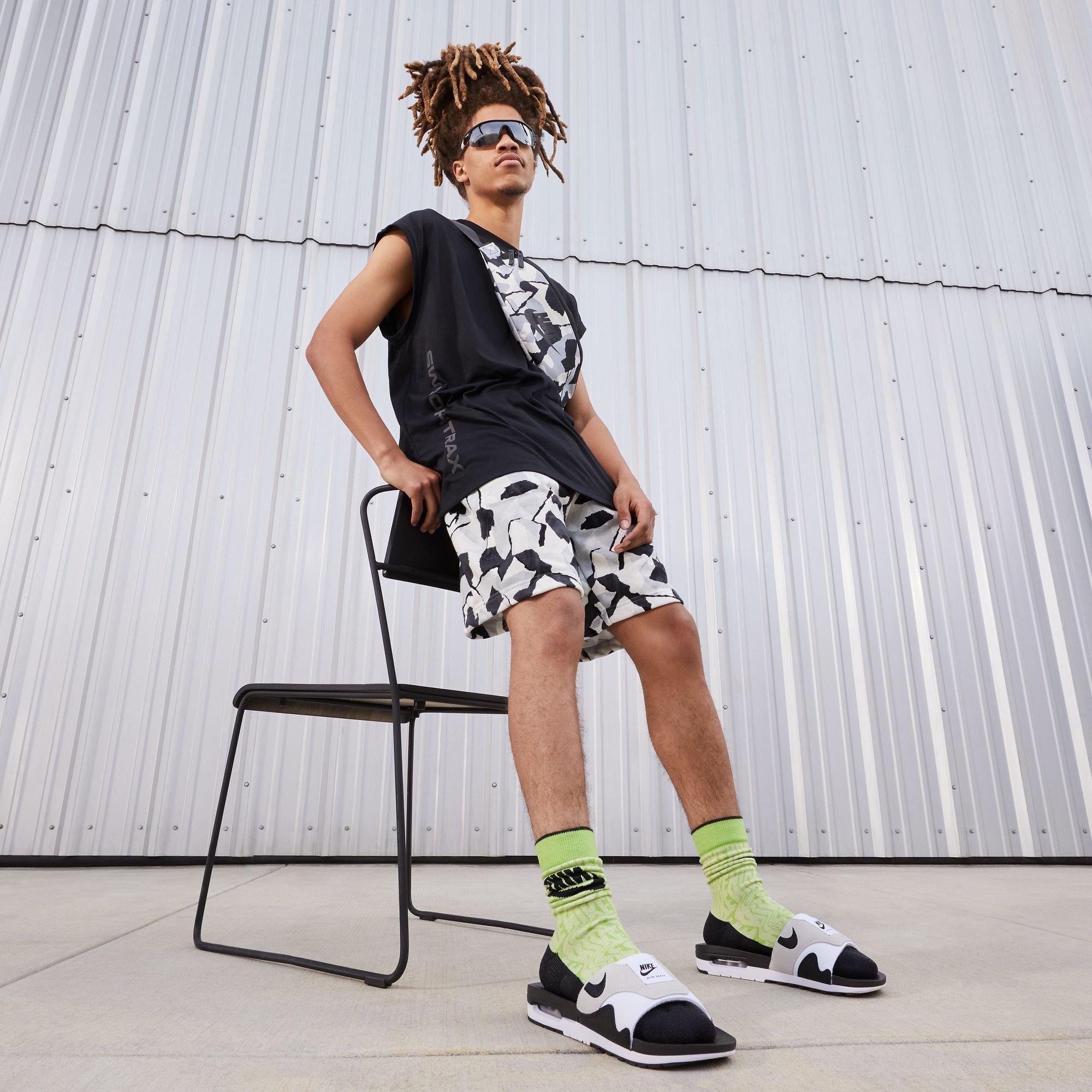 Nike Air Max 1 "White/Black/Lt Neutral Grey" Men's Slide - WHITE/BLACK Thumbnail View 8