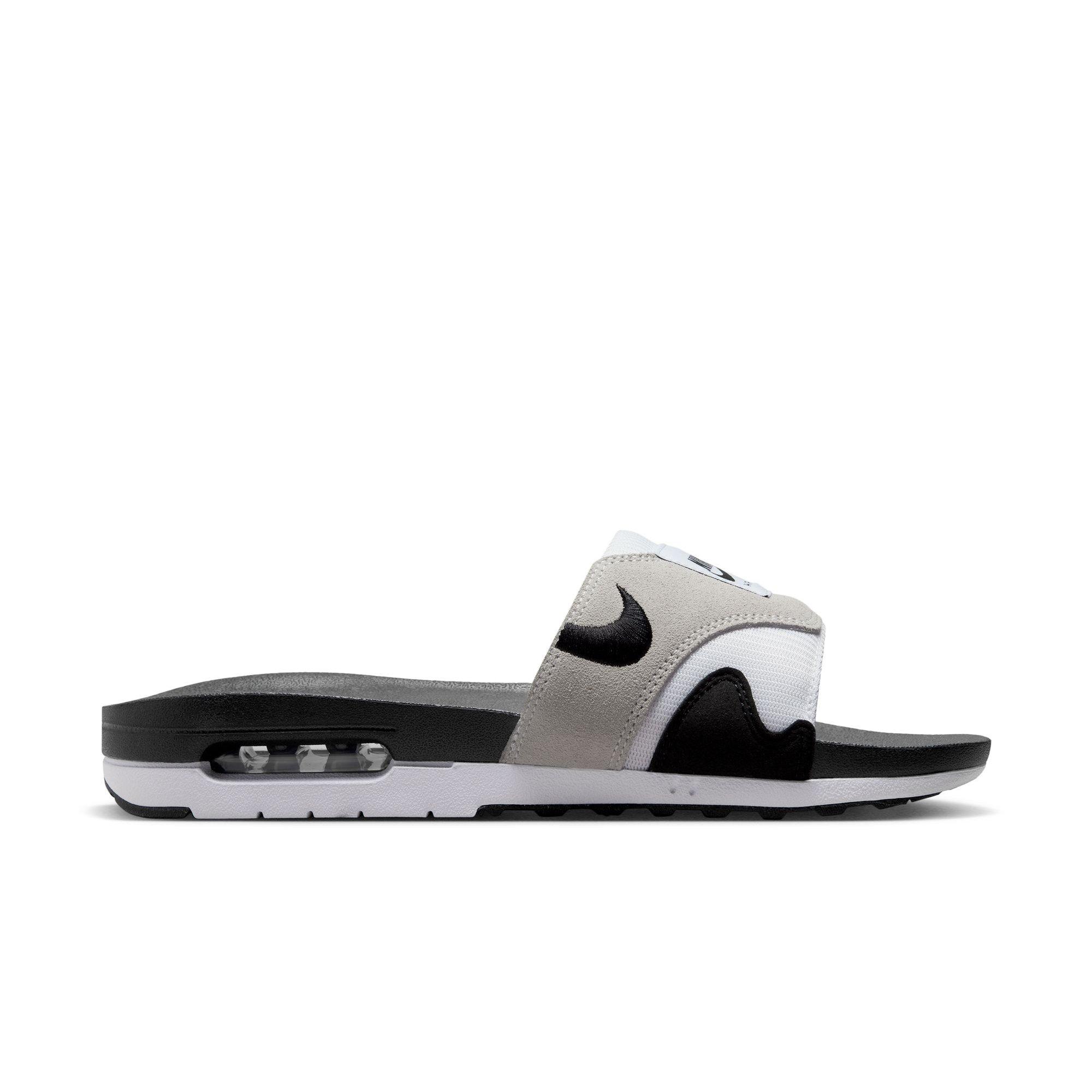 Nike Air Max 1 "White/Black/Lt Neutral Grey" Men's Slide - WHITE/BLACK Thumbnail View 2