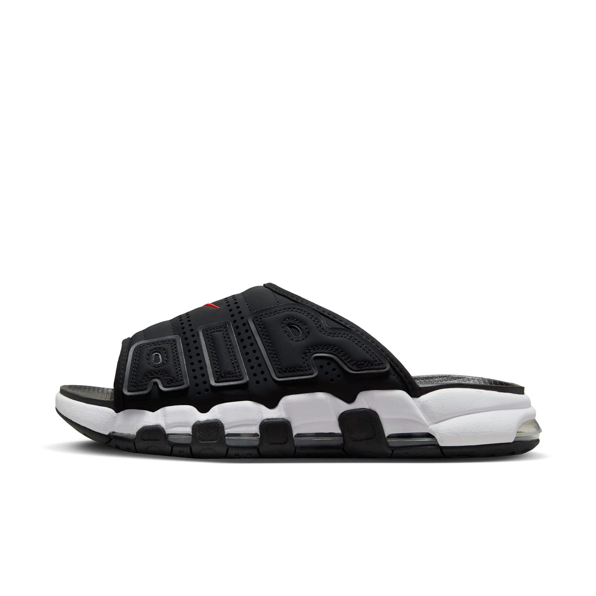 Nike Air More Uptempo "Black/White/Clear" Men's Slide - BLACK/WHITE Thumbnail View 3