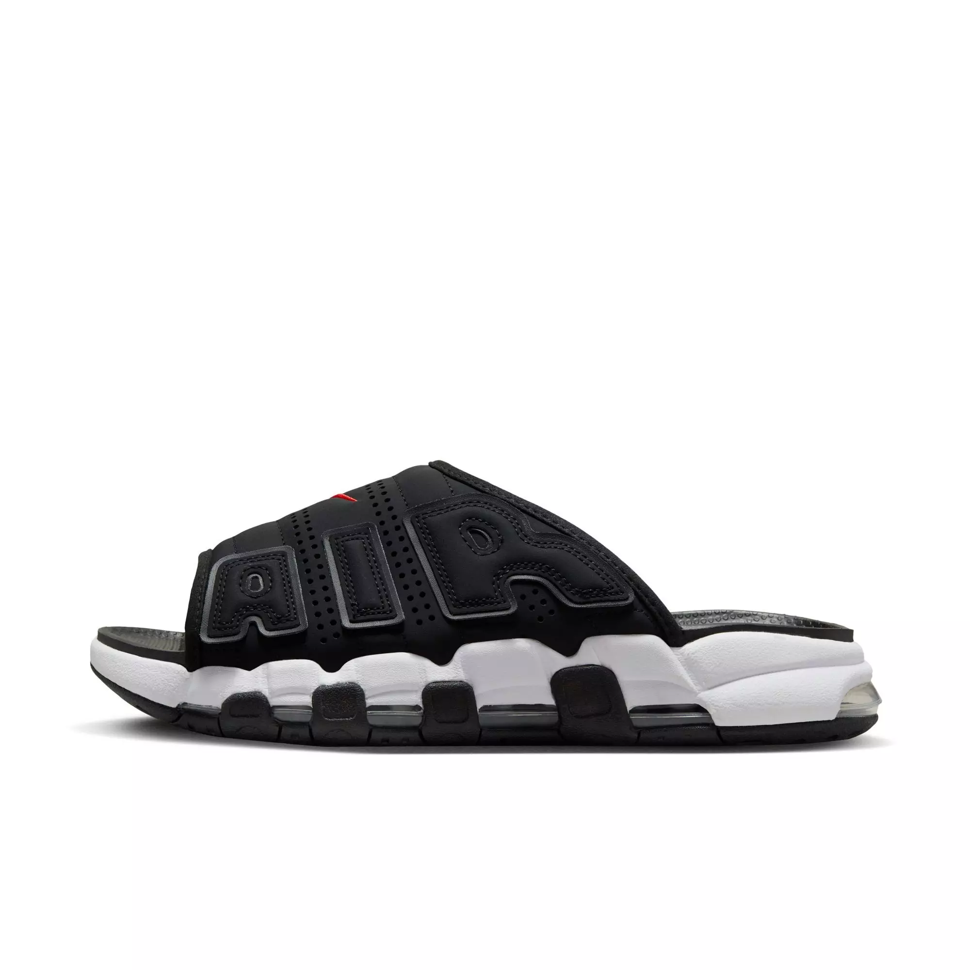 Nike Air More Uptempo "Black/White/Clear" Men's Slide - BLACK/WHITE