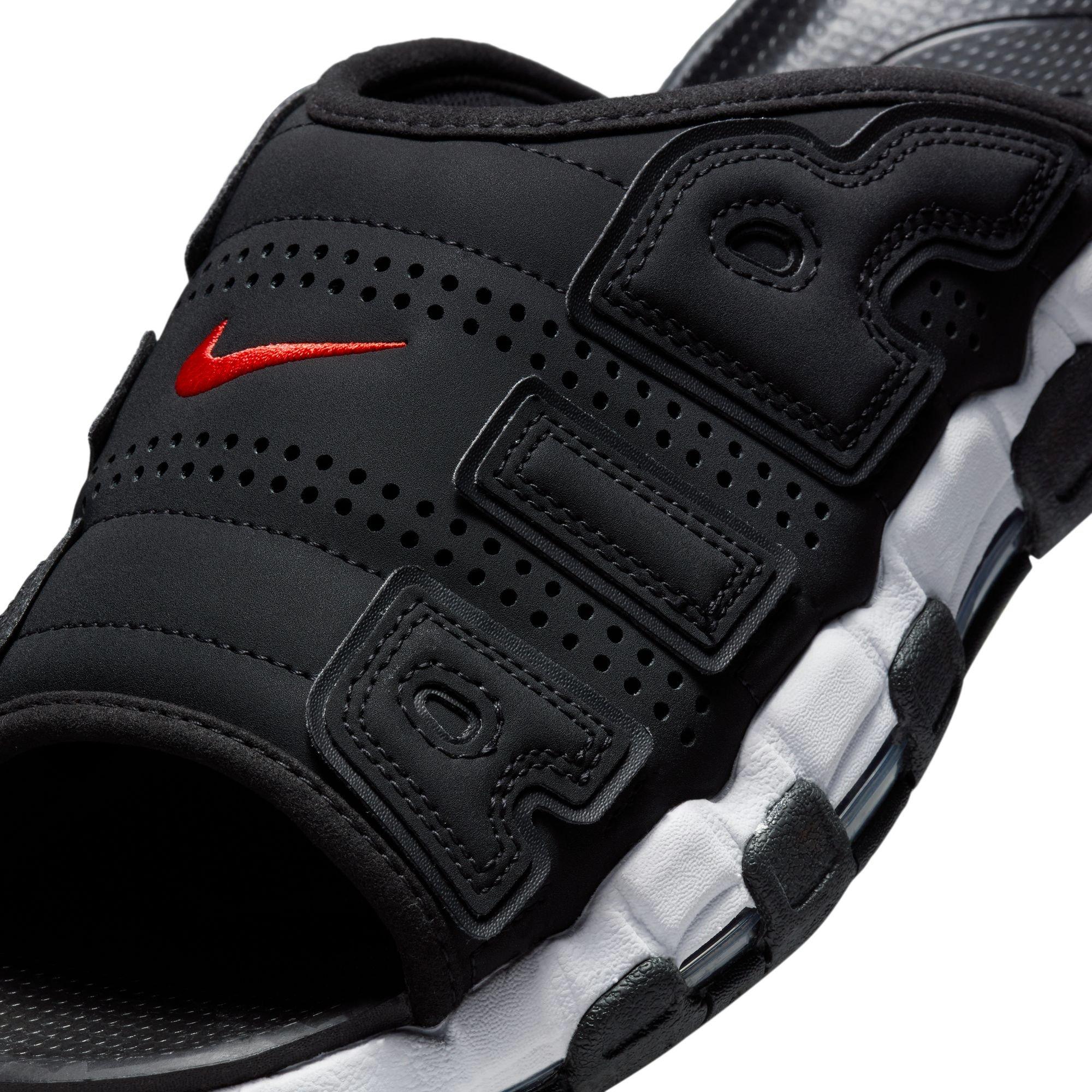 Nike Air More Uptempo "Black/White/Clear" Men's Slide - BLACK/WHITE Thumbnail View 6