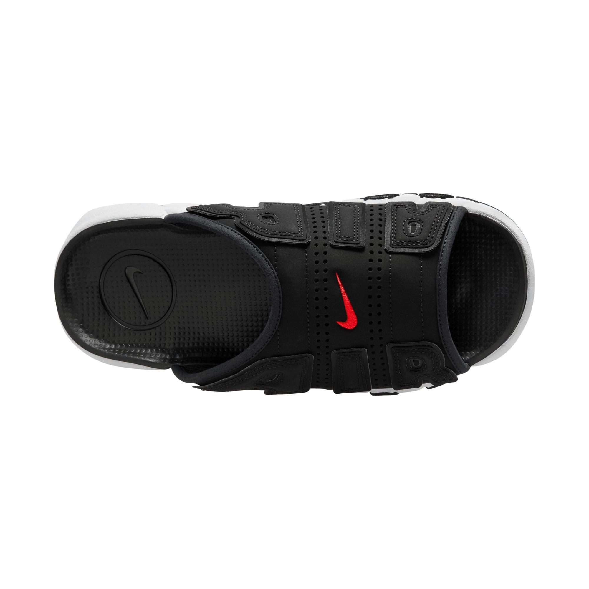 Nike Air More Uptempo "Black/White/Clear" Men's Slide - BLACK/WHITE Thumbnail View 7
