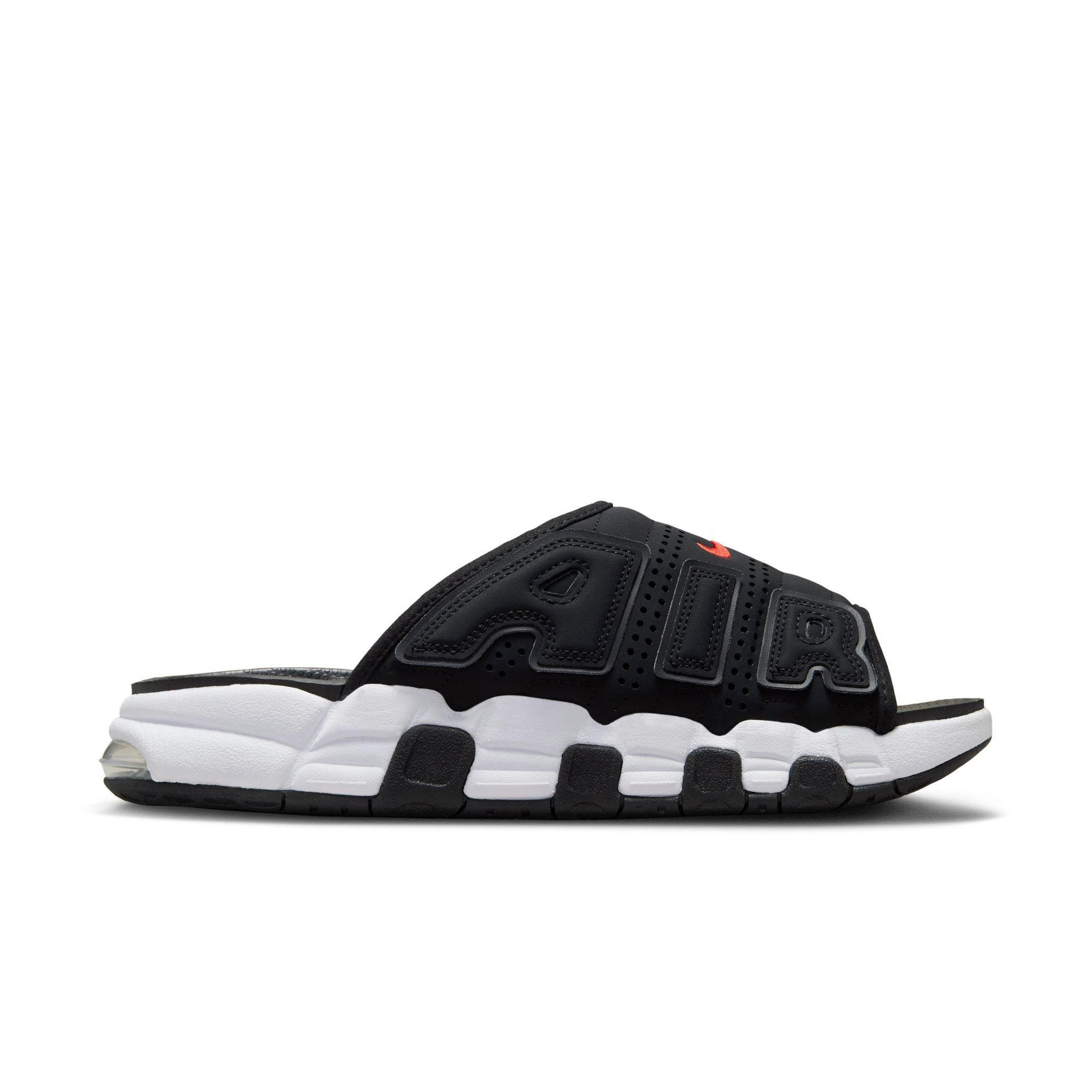 Nike Air More Uptempo "Black/White/Clear" Men's Slide - BLACK/WHITE Thumbnail View 2