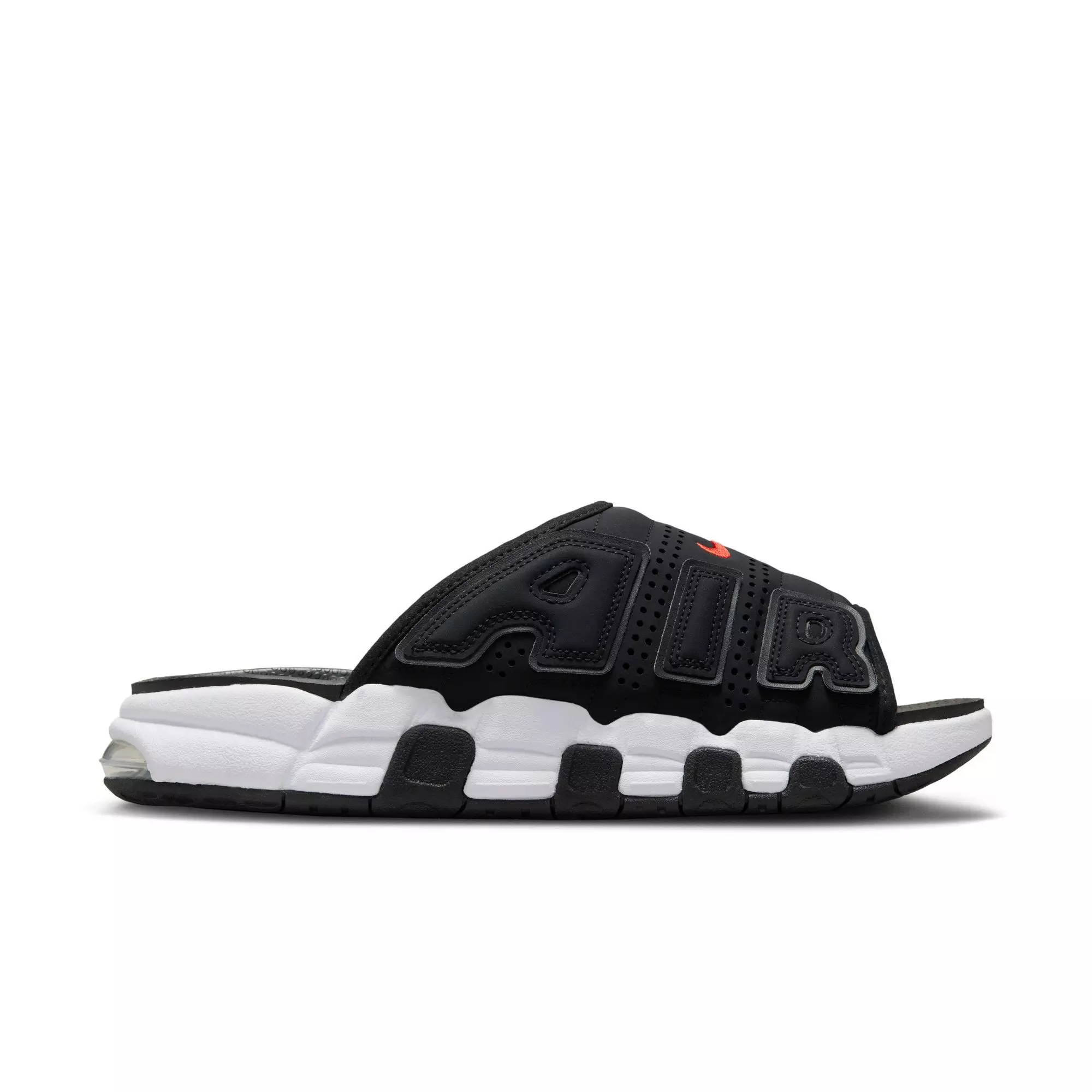 Nike Air More Uptempo "Black/White/Clear" Men's Slide - BLACK/WHITE