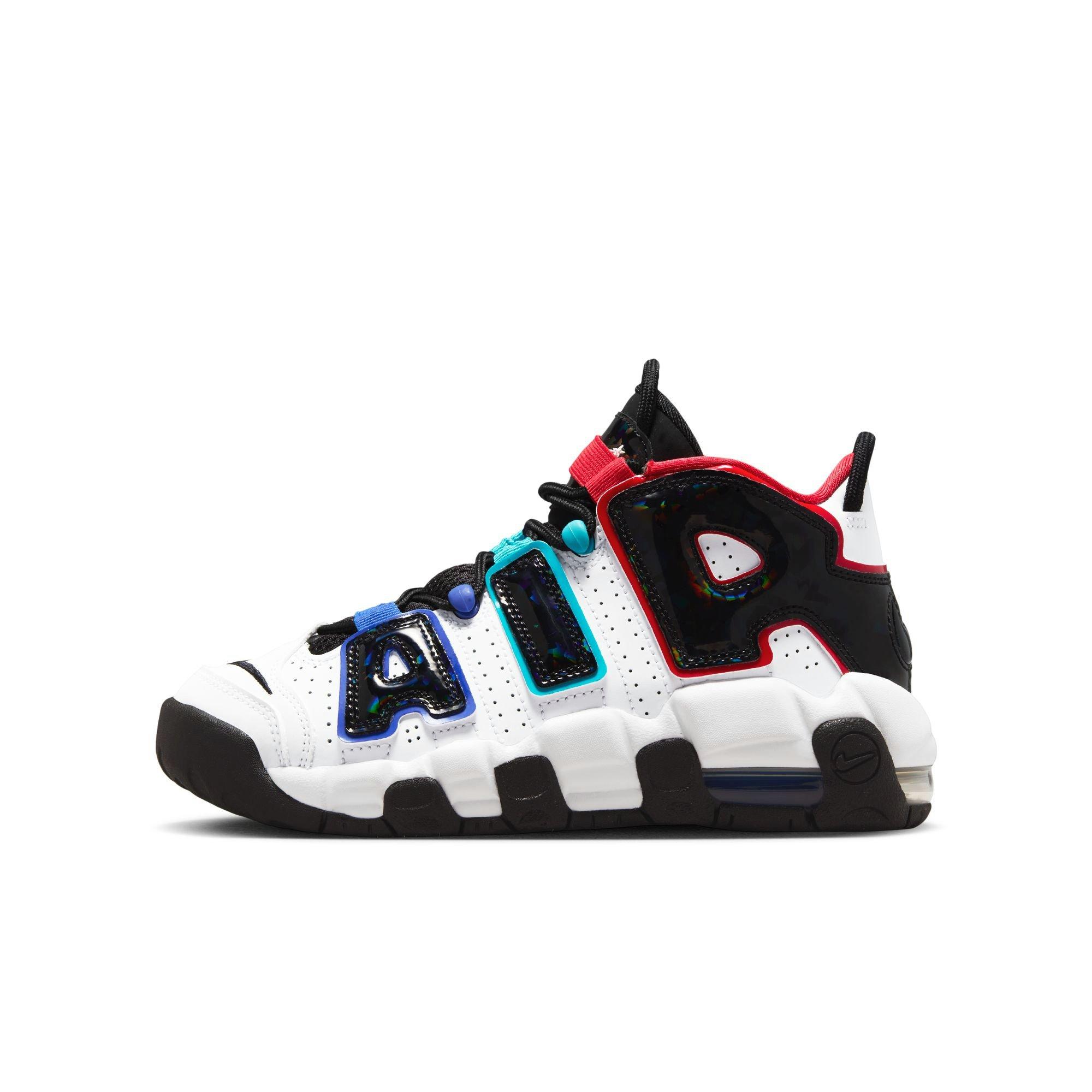 Nike Air More Uptempo CL Grade School Boys' "White/Black/University Red/Game Royal" Shoe