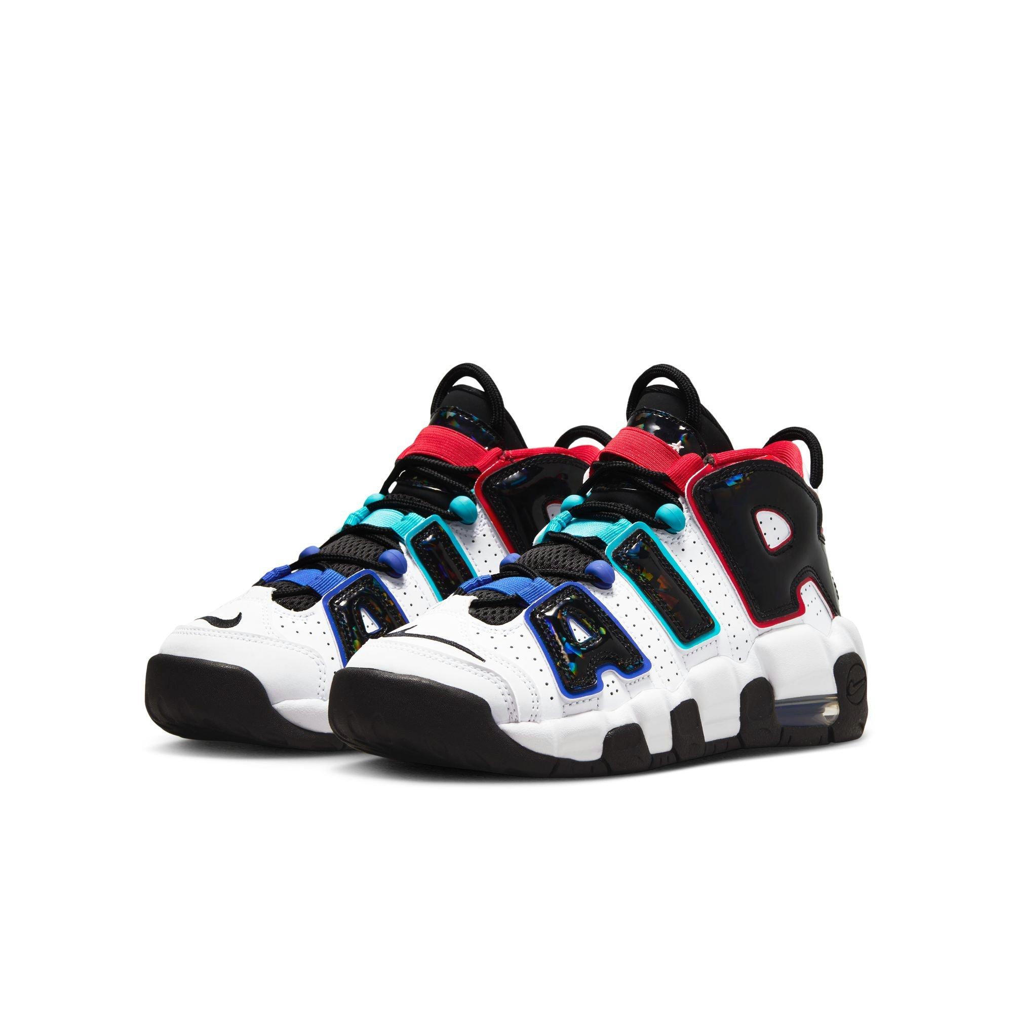 Nike Air More Uptempo CL Grade School Boys' "White/Black/University Red/Game Royal" Shoe