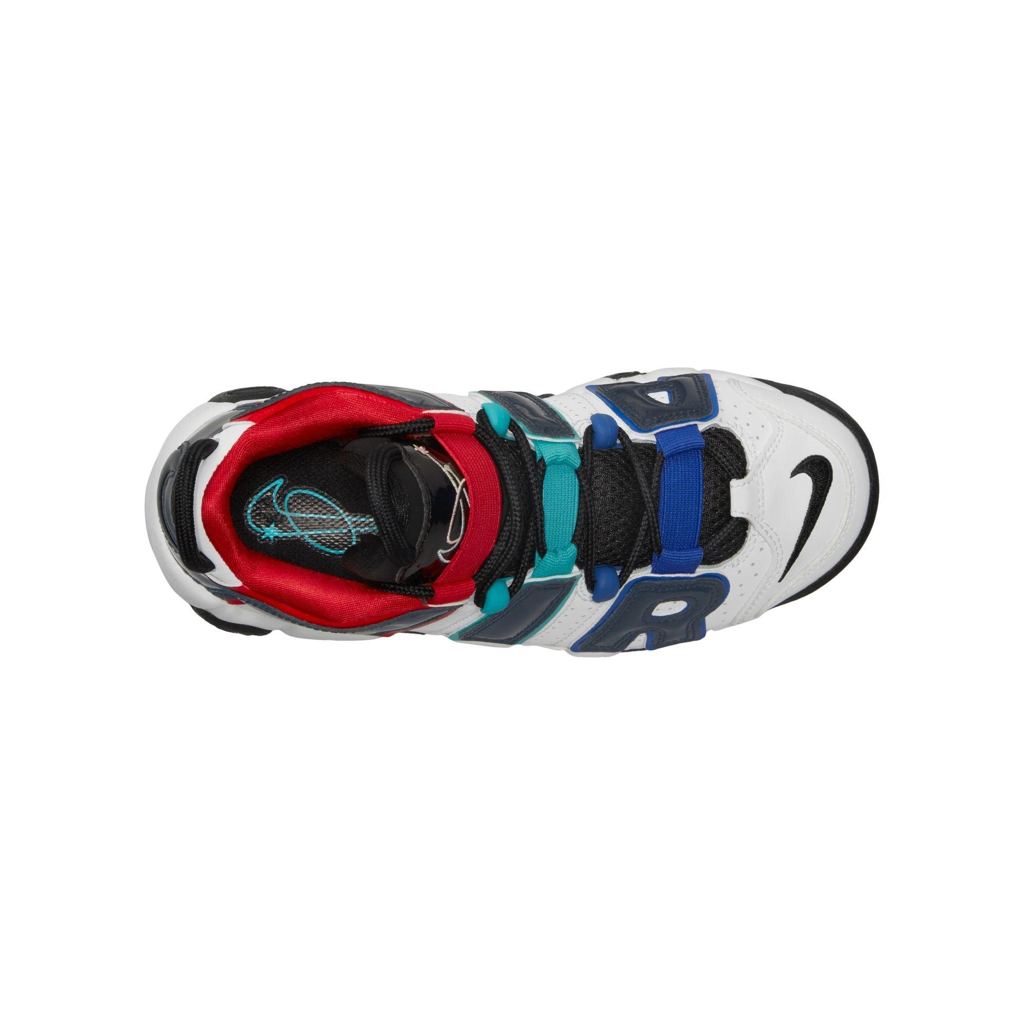 Nike Air More Uptempo CL Grade School Boys' "White/Black/University Red/Game Royal" Shoe