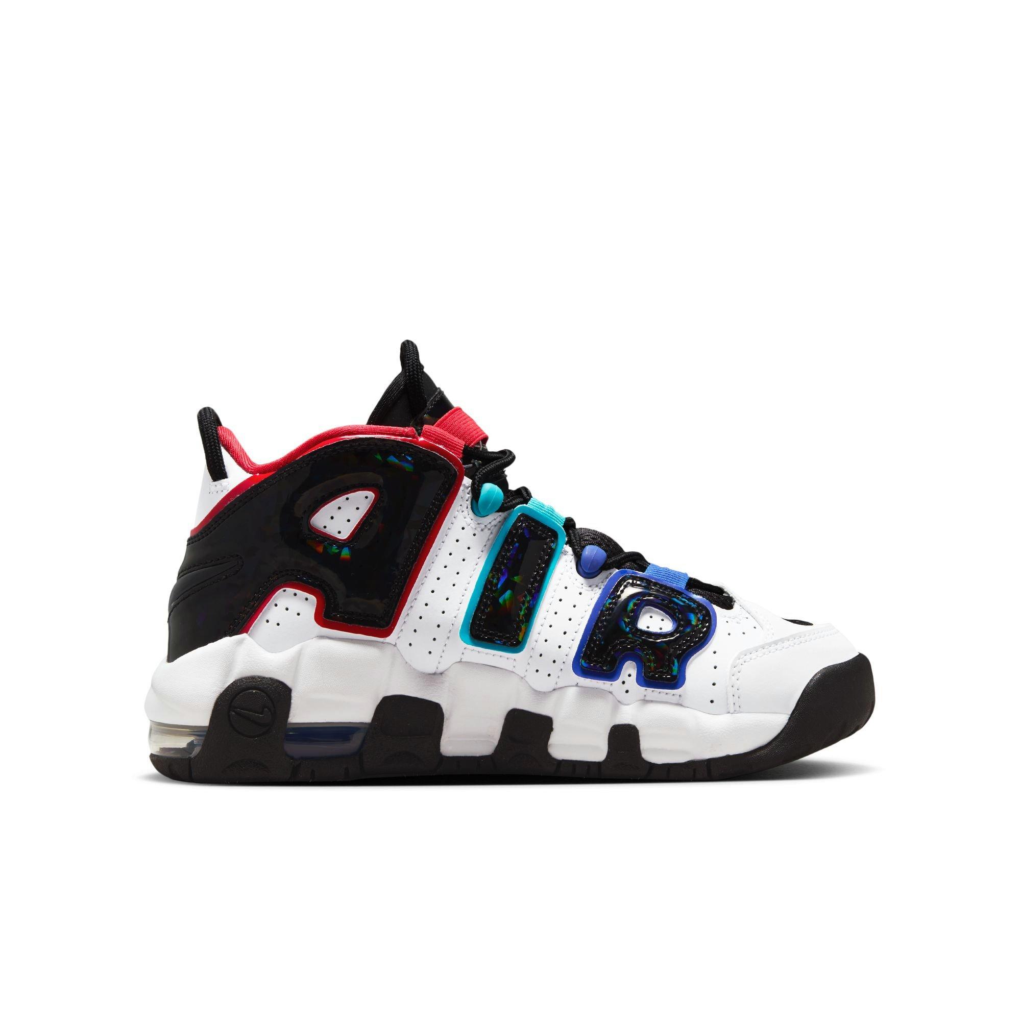 Nike Air More Uptempo CL Grade School Boys' "White/Black/University Red/Game Royal" Shoe