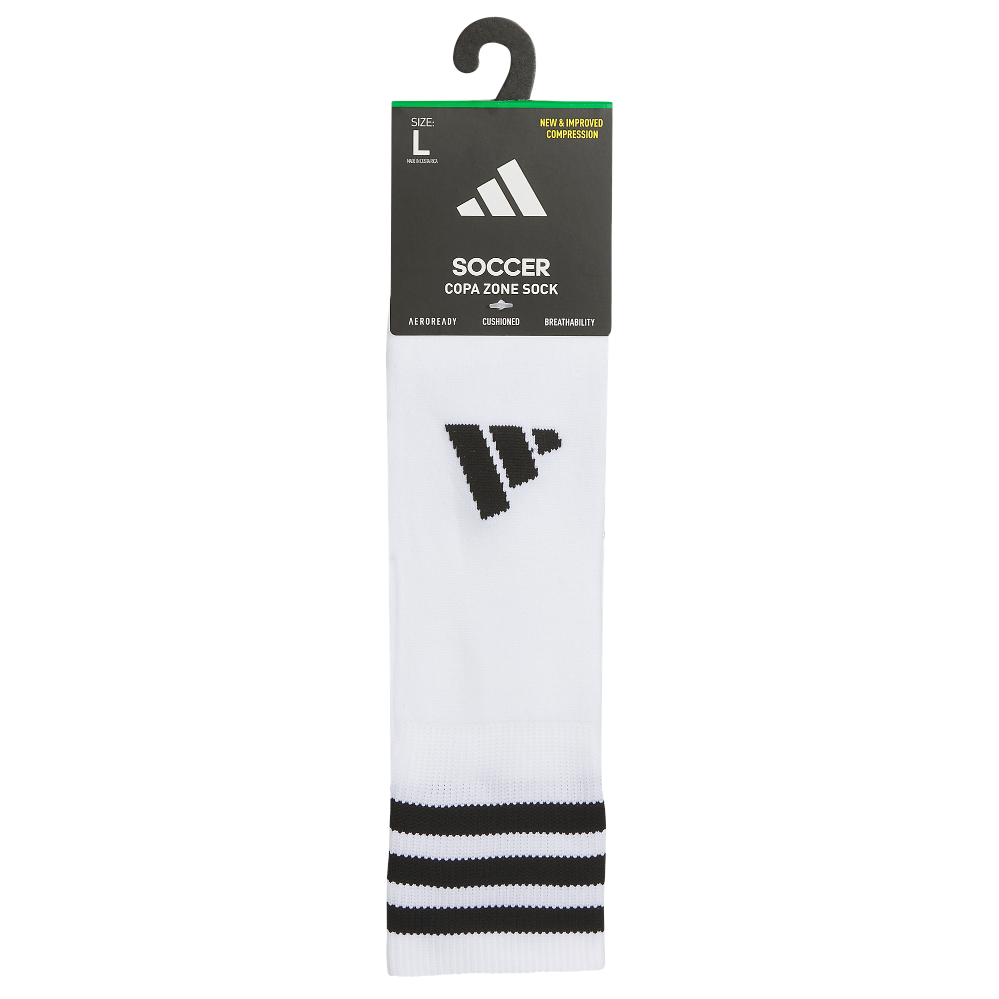adidas Copa Zone Cushion OTC Soccer Socks - White/Black