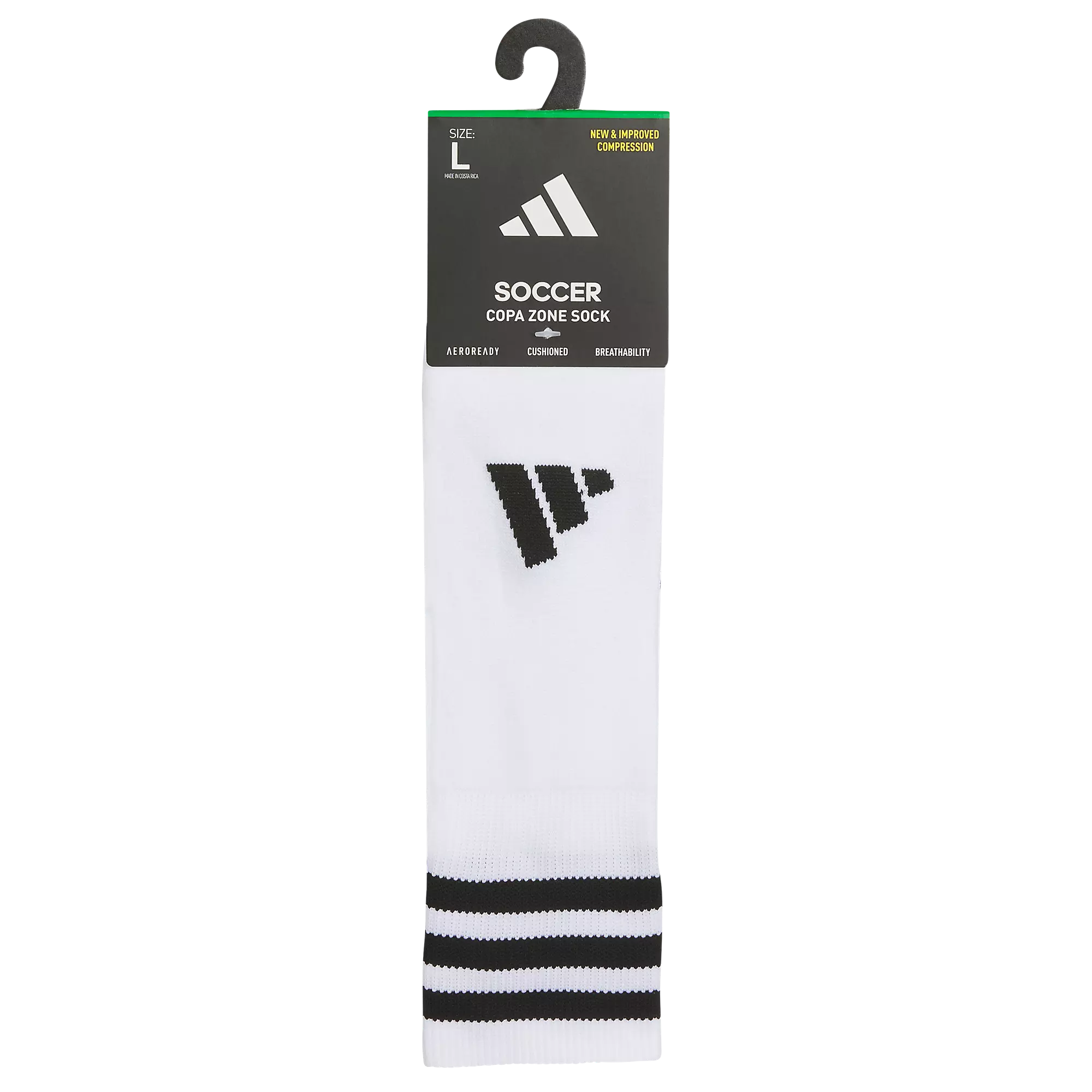 adidas Copa Zone Cushion OTC Soccer Socks - White/Black - WHITE/BLACK