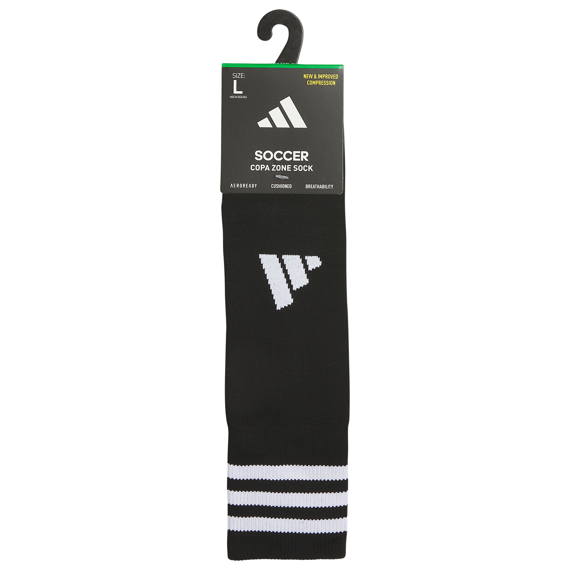 adidas Copa Zone Cushion OTC Soccer Socks - Black/White