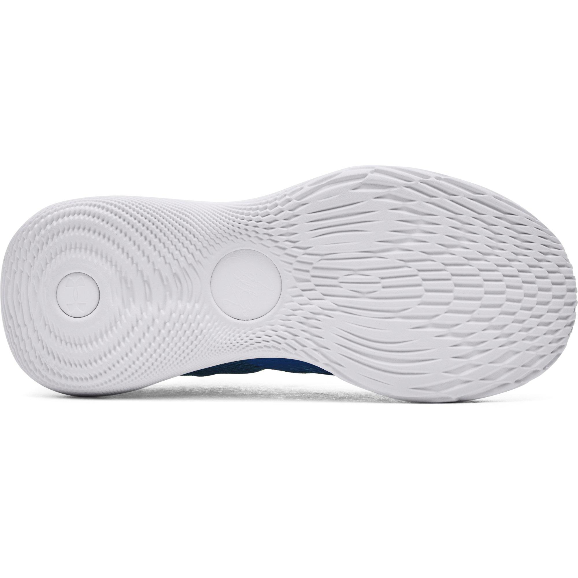 Under Armour Curry 11 "Blue Mouthguard" Grade School Kids' Basketball Shoe - BLUE/WHITE Thumbnail View 5