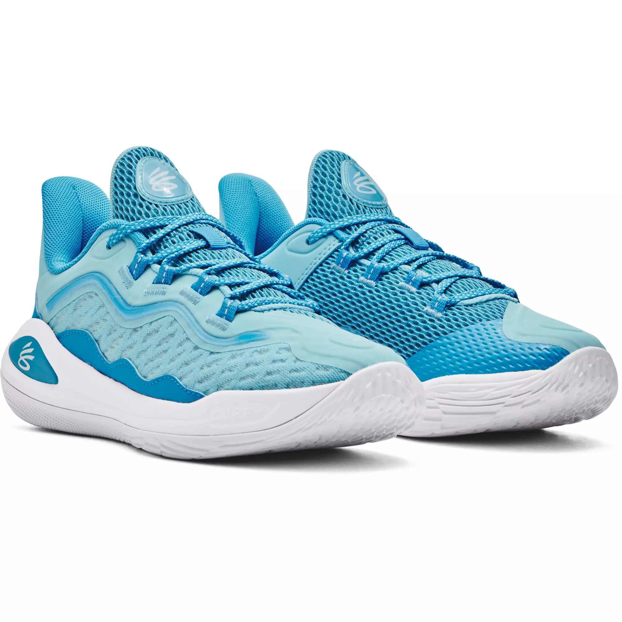 Under Armour Curry 11 "Blue Mouthguard" Grade School Kids' Basketball Shoe - BLUE/WHITE