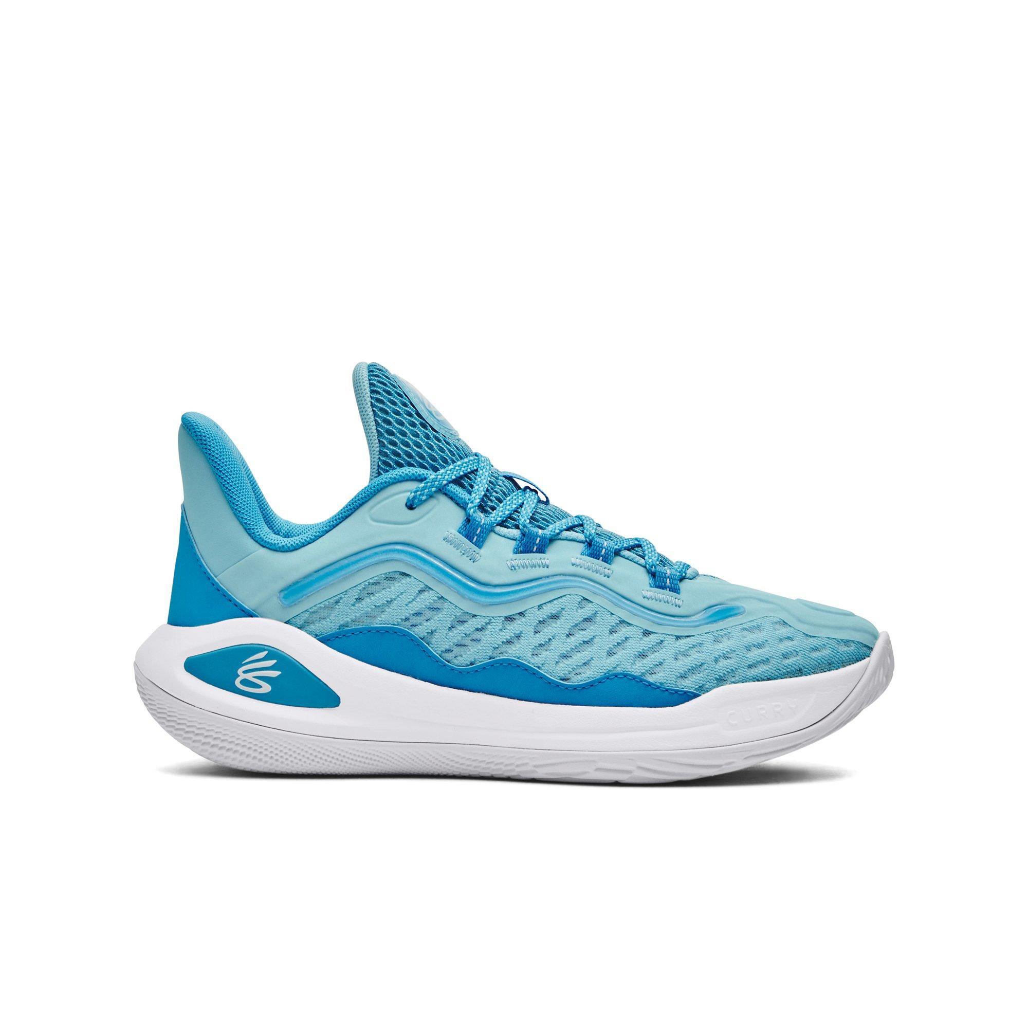Under Armour Curry 11 "Blue Mouthguard" Grade School Kids' Basketball Shoe - BLUE/WHITE Thumbnail View 1