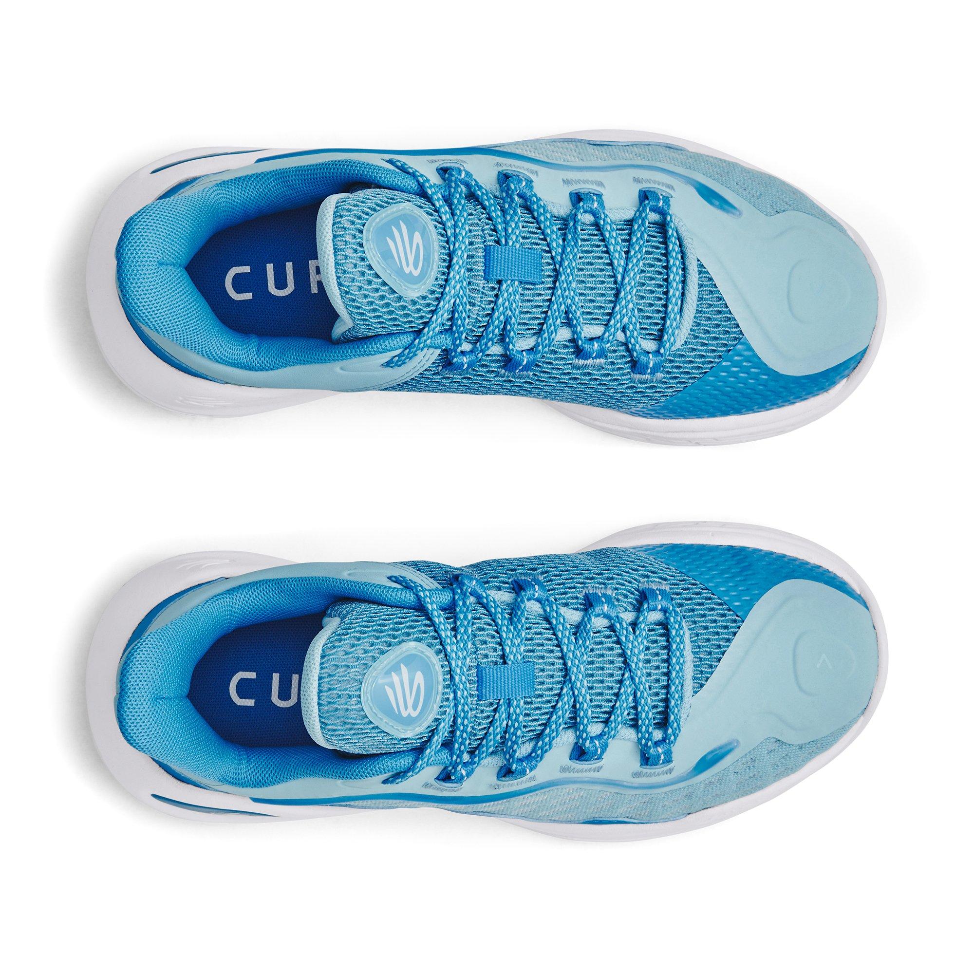 Under Armour Curry 11 "Blue Mouthguard" Grade School Kids' Basketball Shoe - BLUE/WHITE Thumbnail View 4