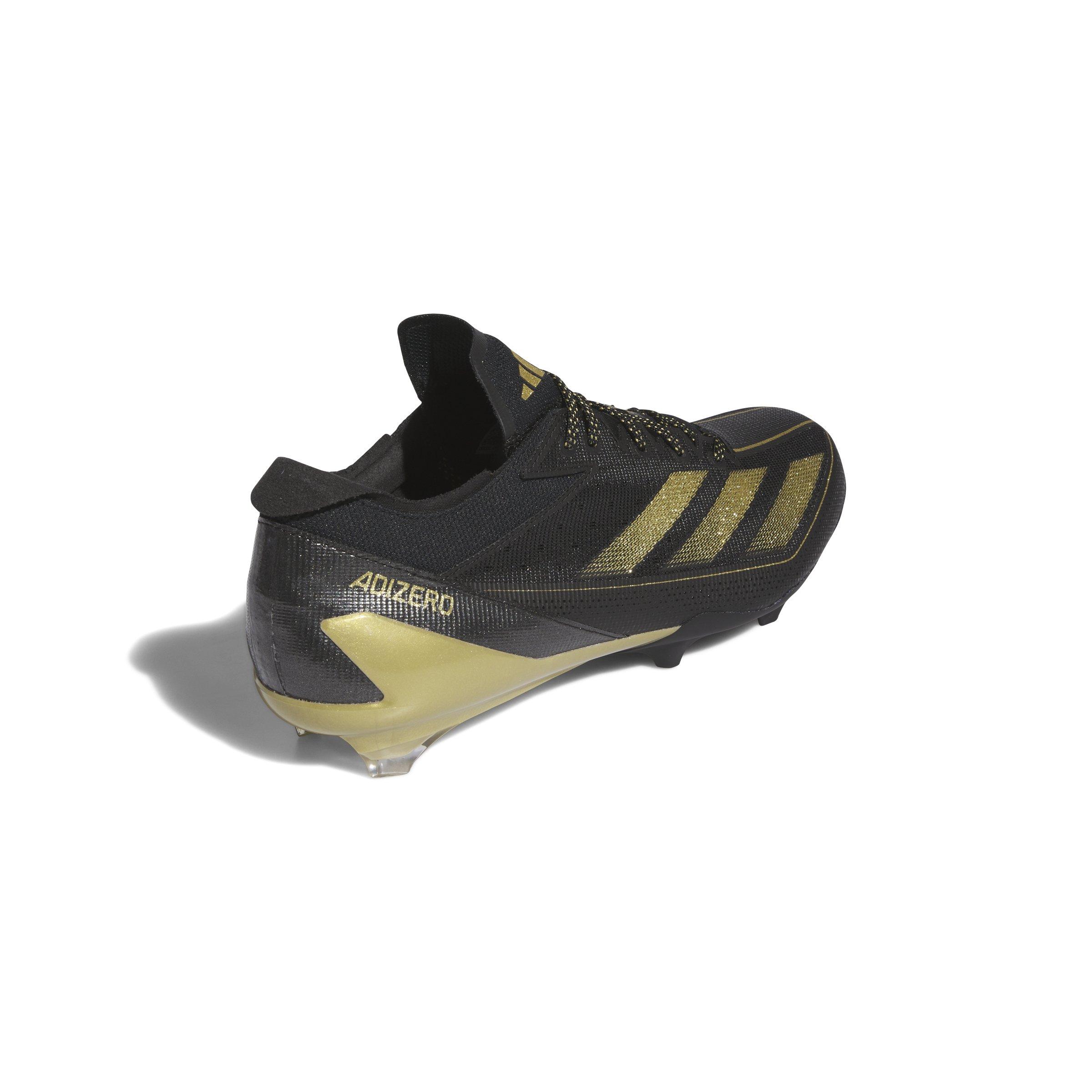 adidas Adizero Electric American "Core Black/Metallic Gold" Men's Football Cleat - BLACK/GOLD Thumbnail View 5