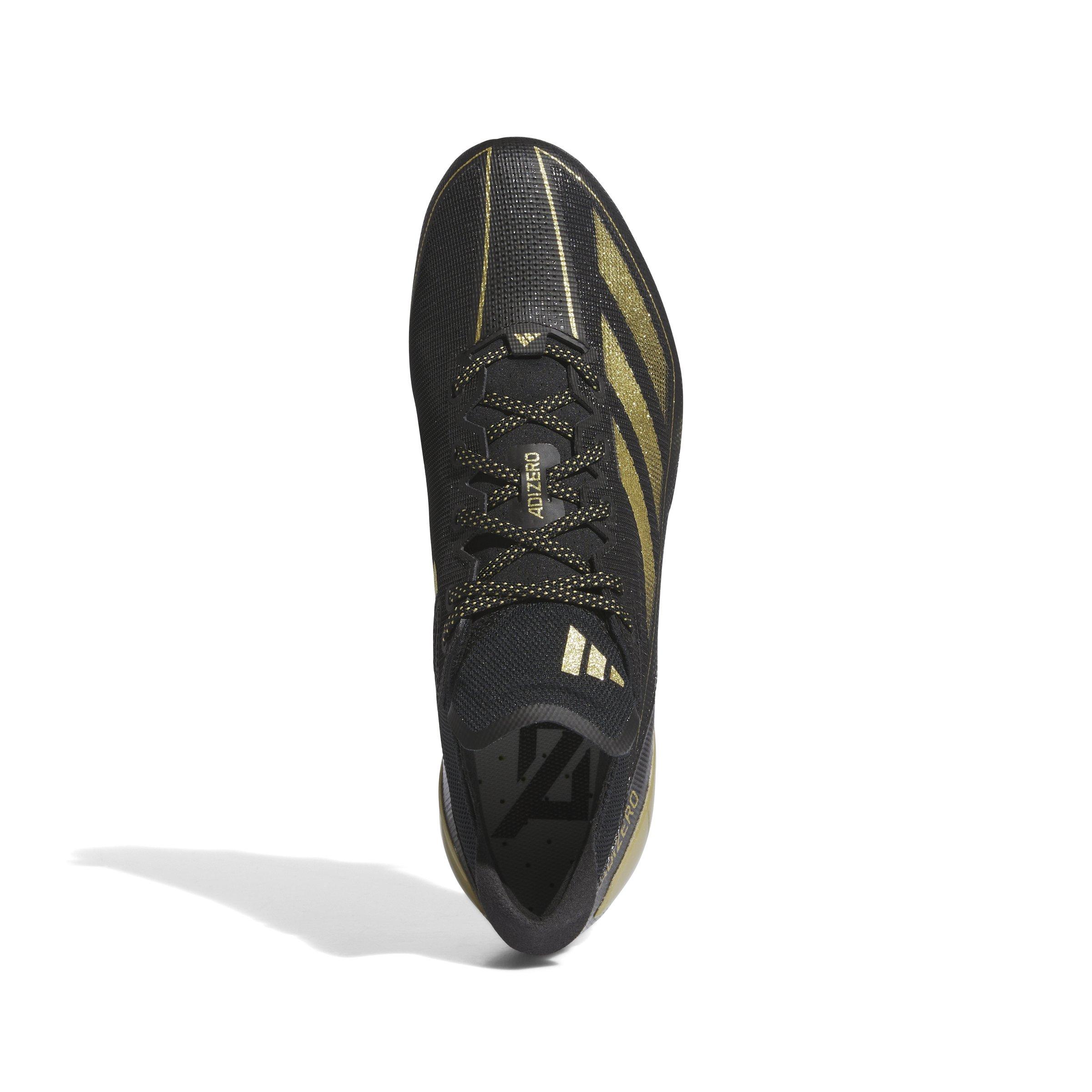 adidas Adizero Electric American "Core Black/Metallic Gold" Men's Football Cleat - BLACK/GOLD Thumbnail View 8