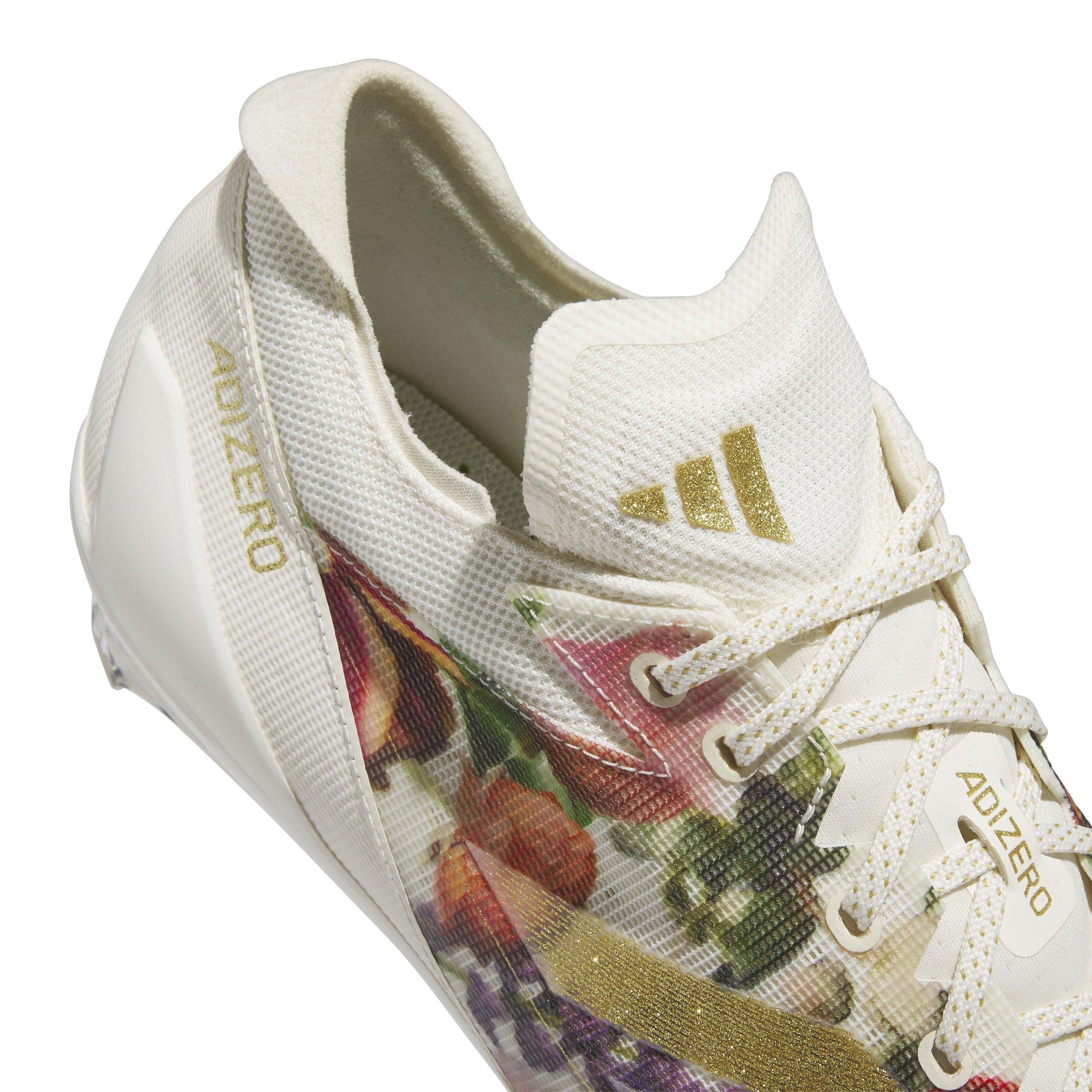 adidas Adizero Electric Speed Coronation "Wonder White/Gold Metallic" Men's Football Cleat - WHITE/GOLD Thumbnail View 3