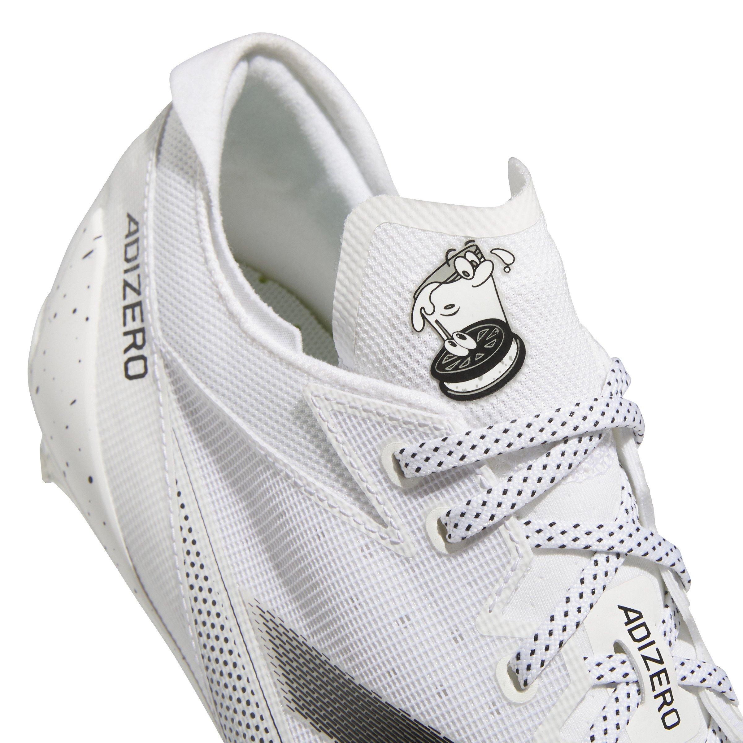 adidas Adizero Electric Snack Attack "Ftwr White/Core Black" Football Cleat - BLACK/WHITE Thumbnail View 7