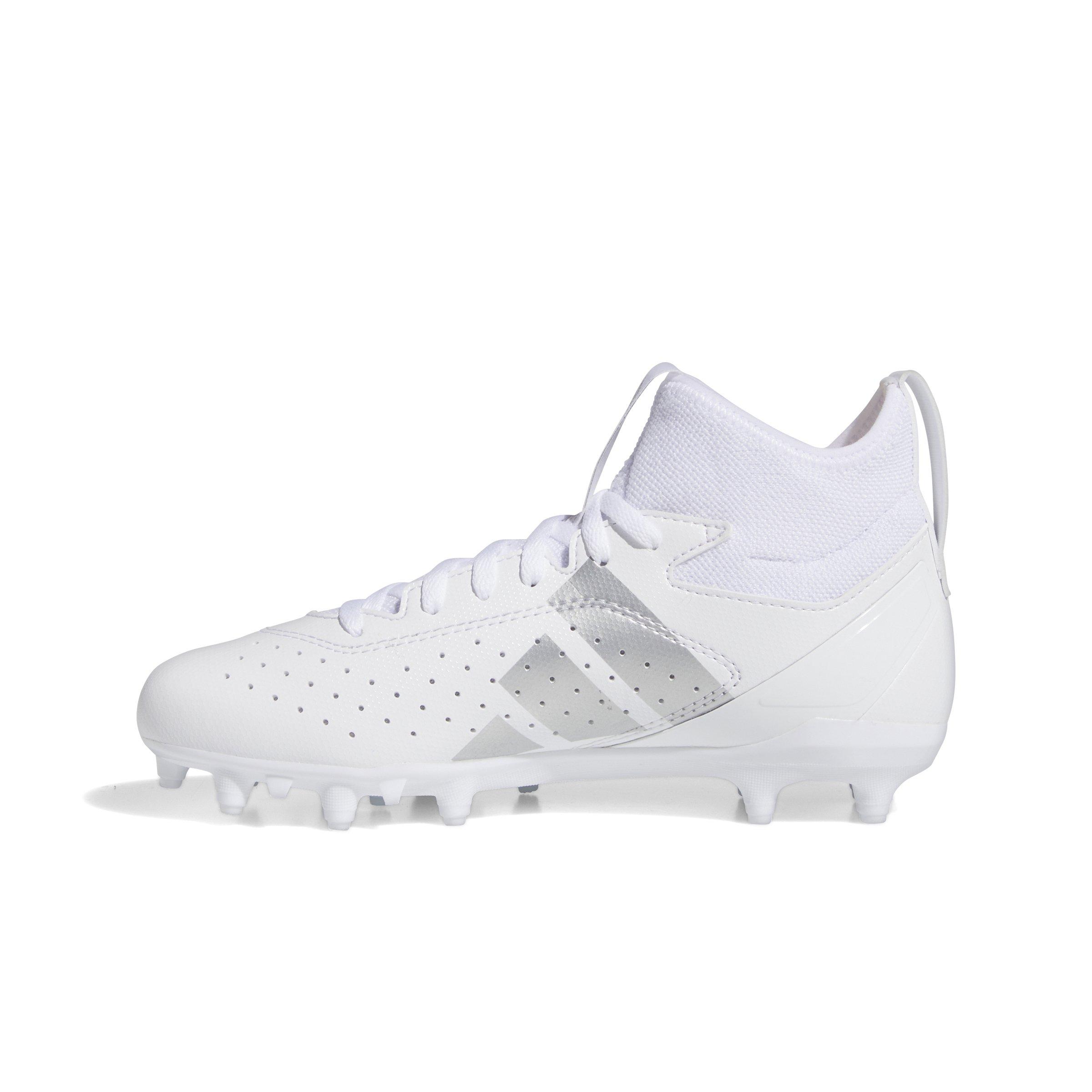adidas Adizero Impact.2  Grade School Boys' "Ftwr White/Silver Metallic" Football Cleat