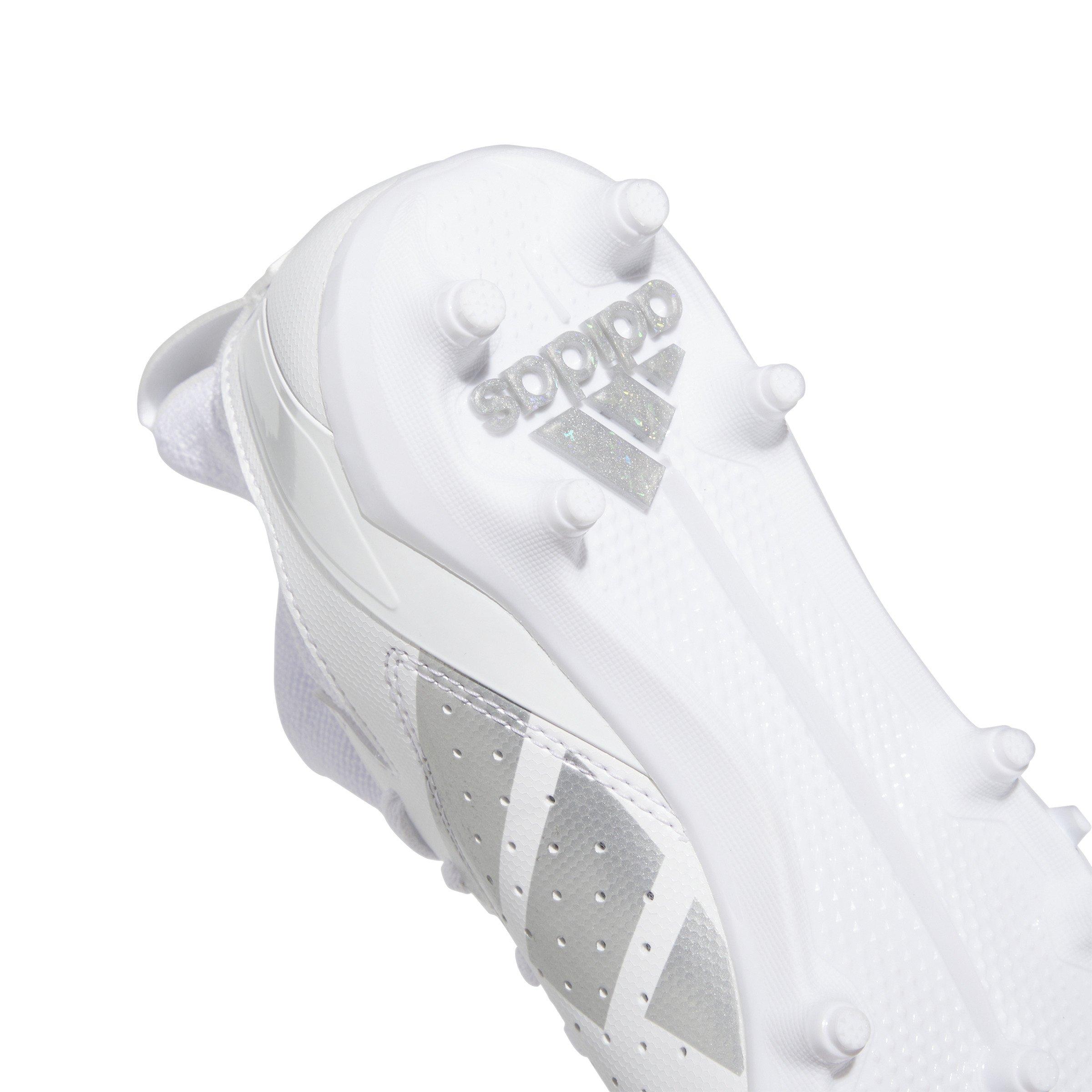 adidas Adizero Impact.2  Grade School Boys' "Ftwr White/Silver Metallic" Football Cleat