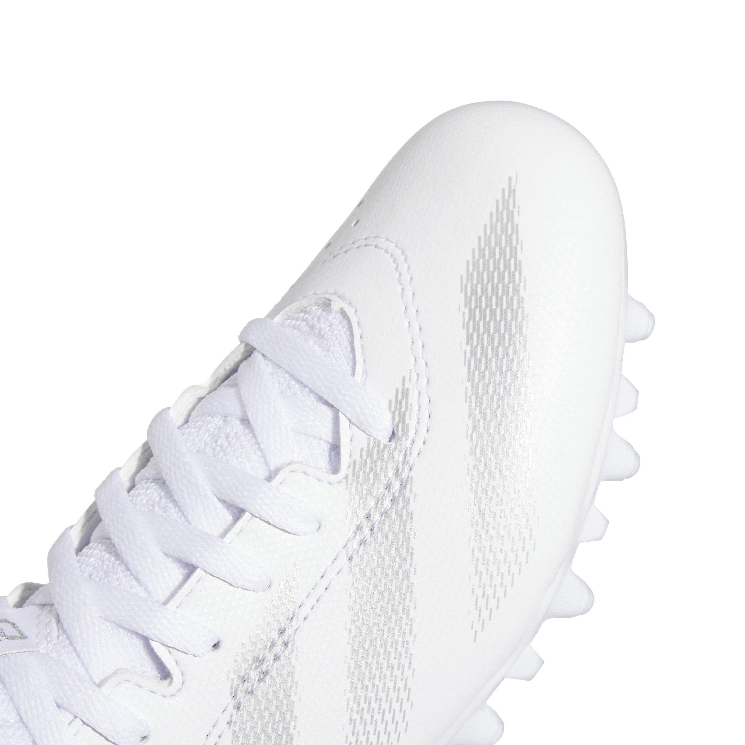 adidas Adizero Impact.2  Grade School Boys' "Ftwr White/Silver Metallic" Football Cleat