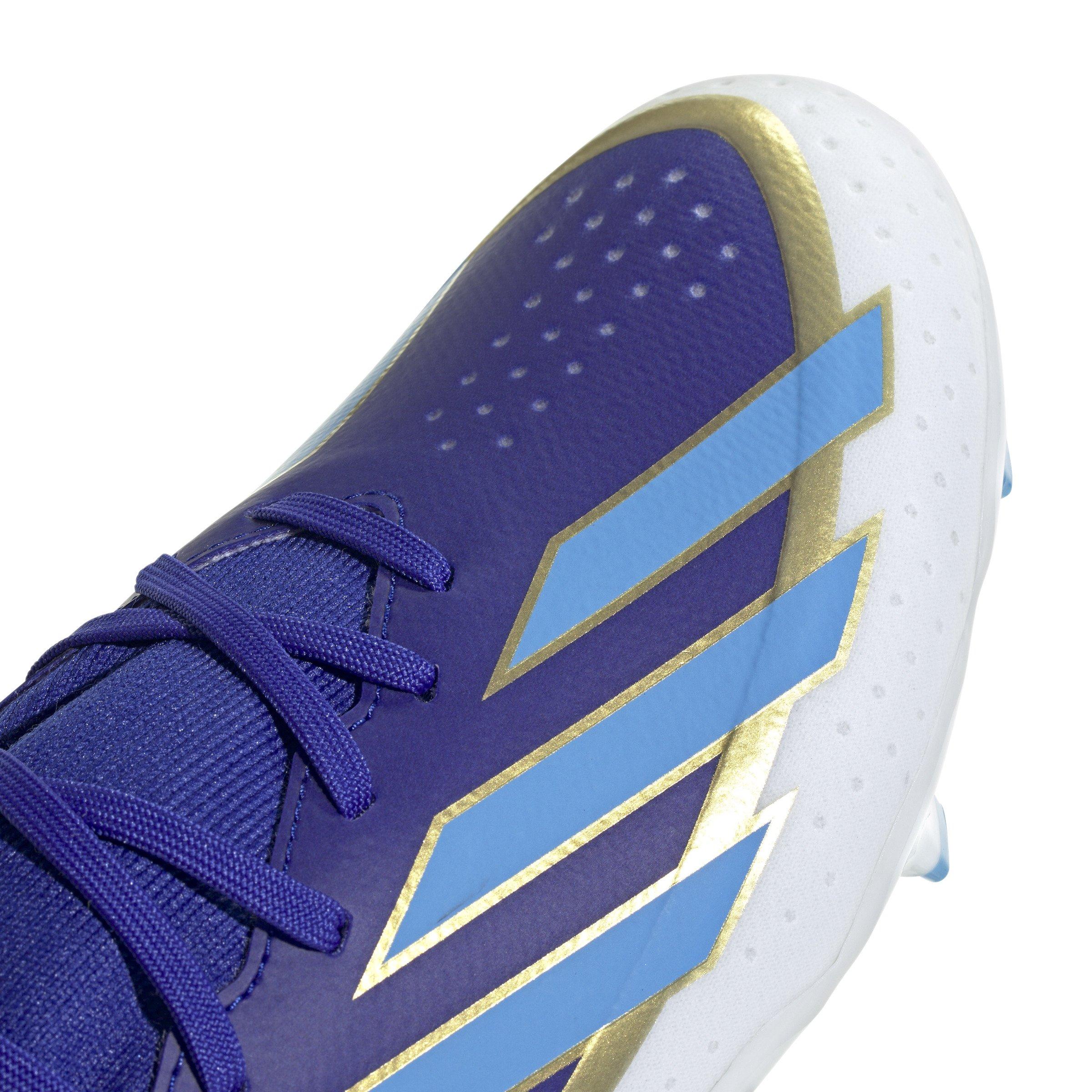adidas X Crazyfast Messi League FG "Lucid Blue/Blue Burst/Ftwr White" Men's Soccer Cleat - ROYAL/WHITE Thumbnail View 3