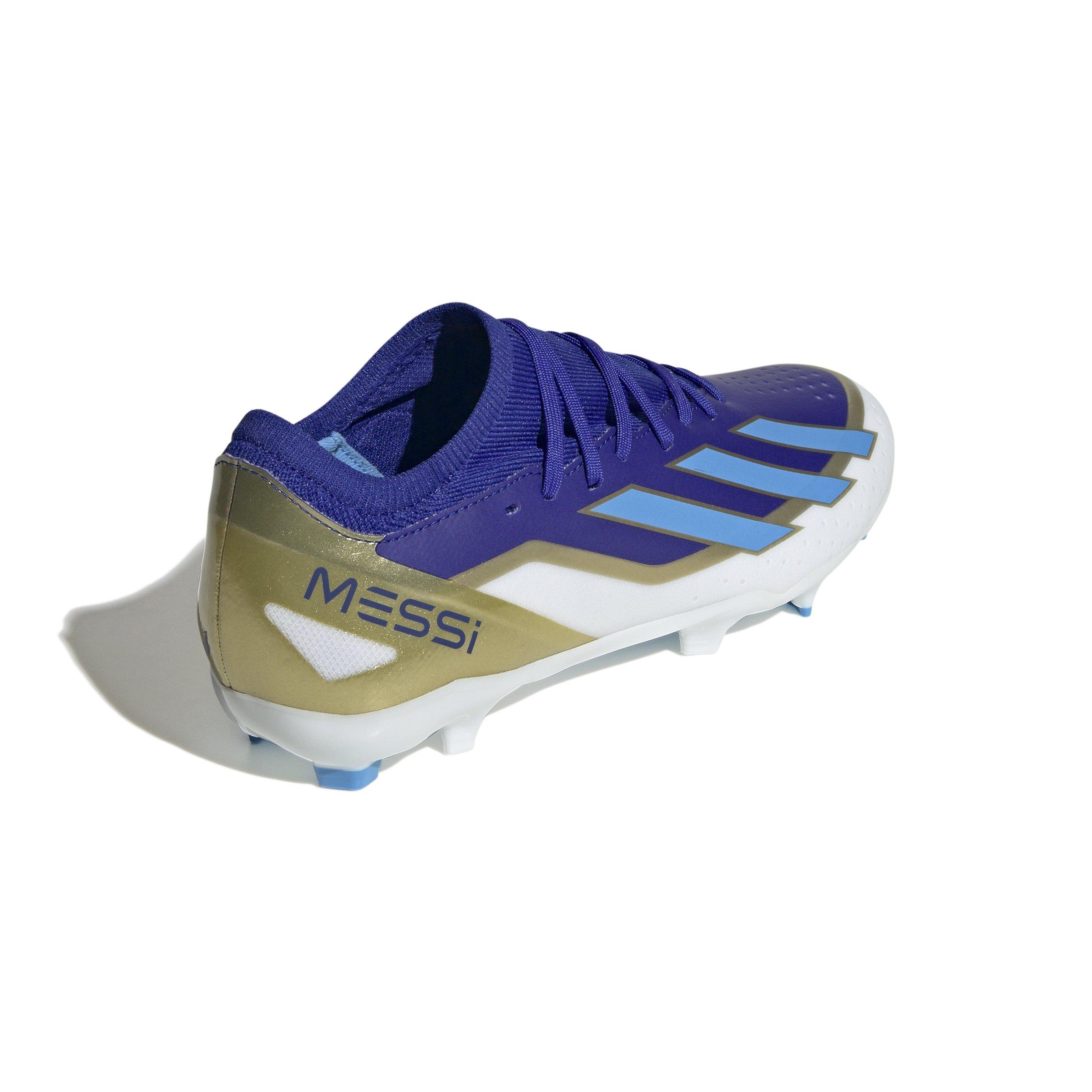 adidas X Crazyfast Messi League FG "Lucid Blue/Blue Burst/Ftwr White" Men's Soccer Cleat - ROYAL/WHITE Thumbnail View 6