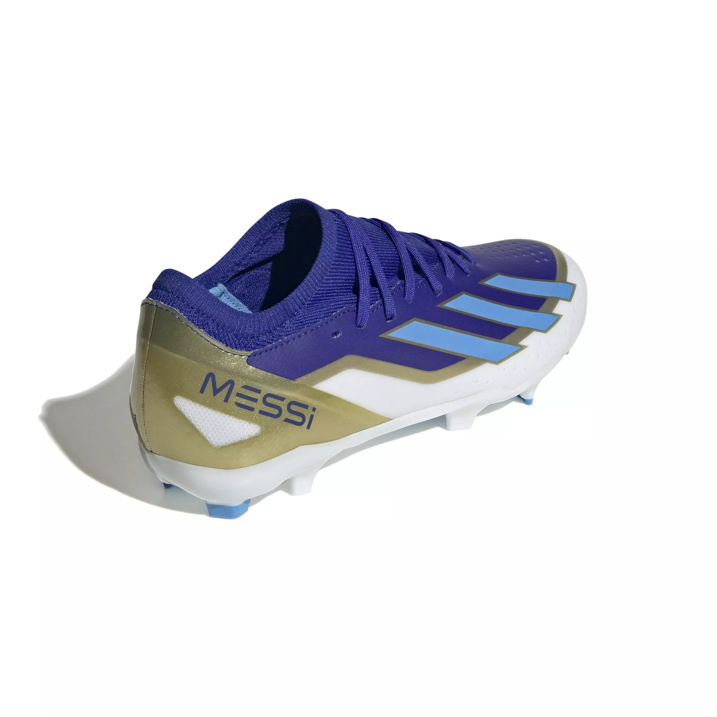 adidas X Crazyfast Messi League FG "Lucid Blue/Blue Burst/Ftwr White" Men's Soccer Cleat - ROYAL/WHITE
