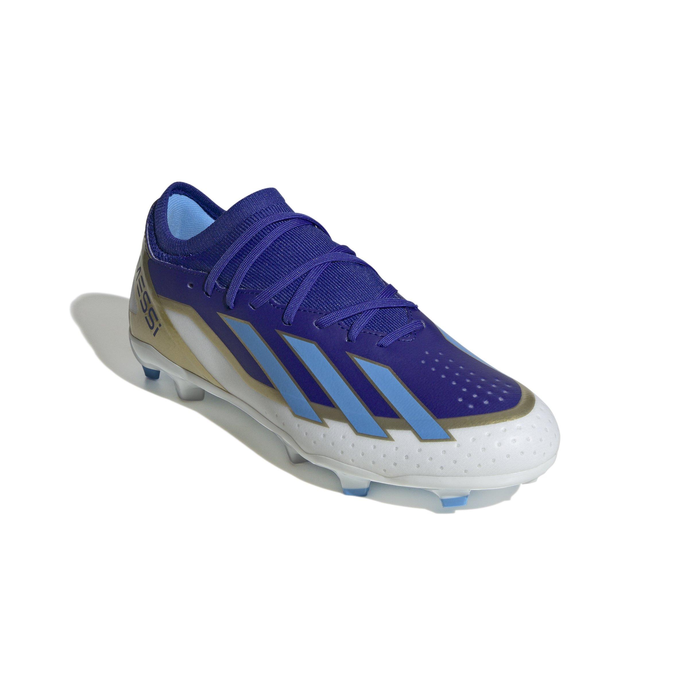 adidas X Crazyfast Messi League FG "Lucid Blue/Blue Burst/Ftwr White" Men's Soccer Cleat - ROYAL/WHITE Thumbnail View 7