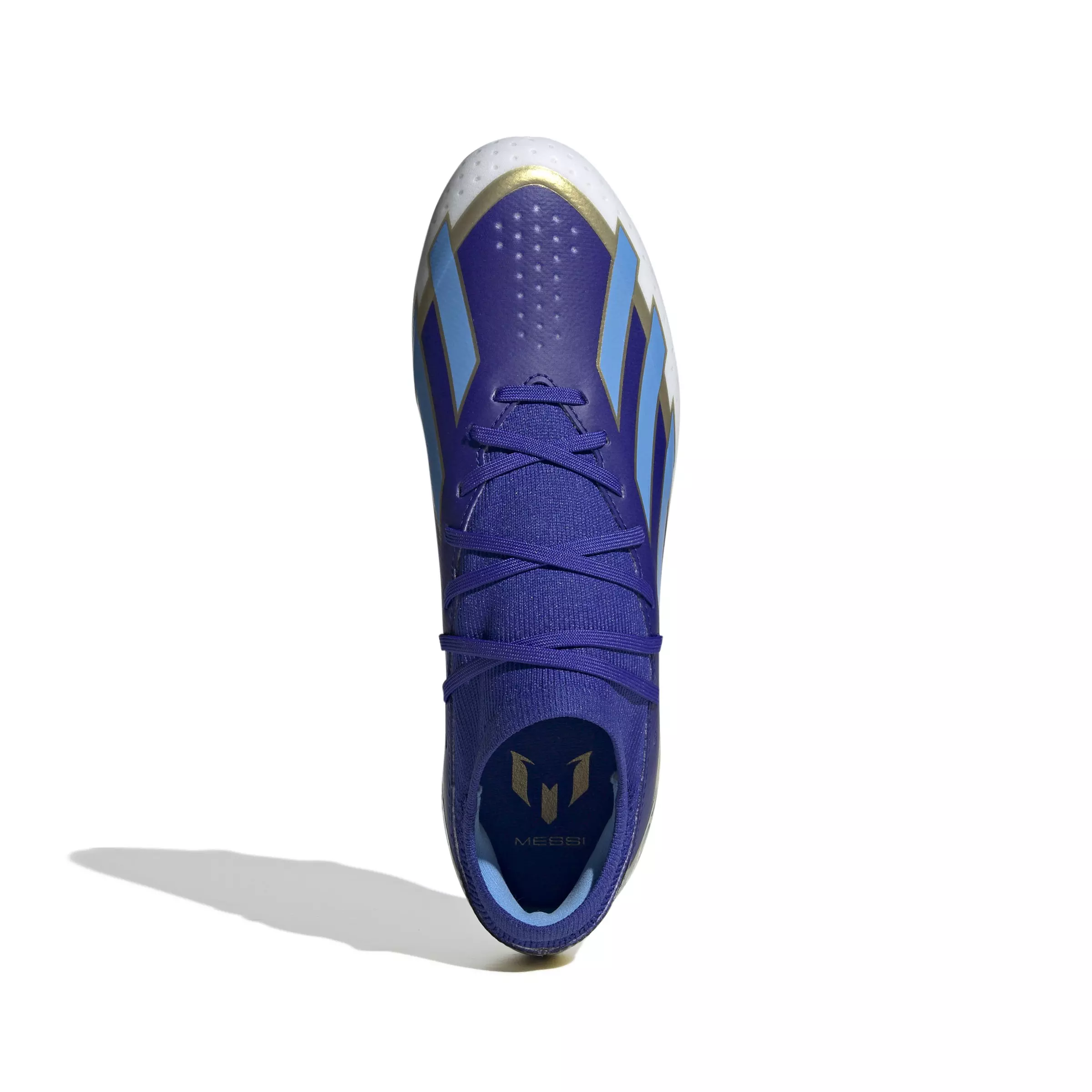 adidas X Crazyfast Messi League FG "Lucid Blue/Blue Burst/Ftwr White" Men's Soccer Cleat - ROYAL/WHITE