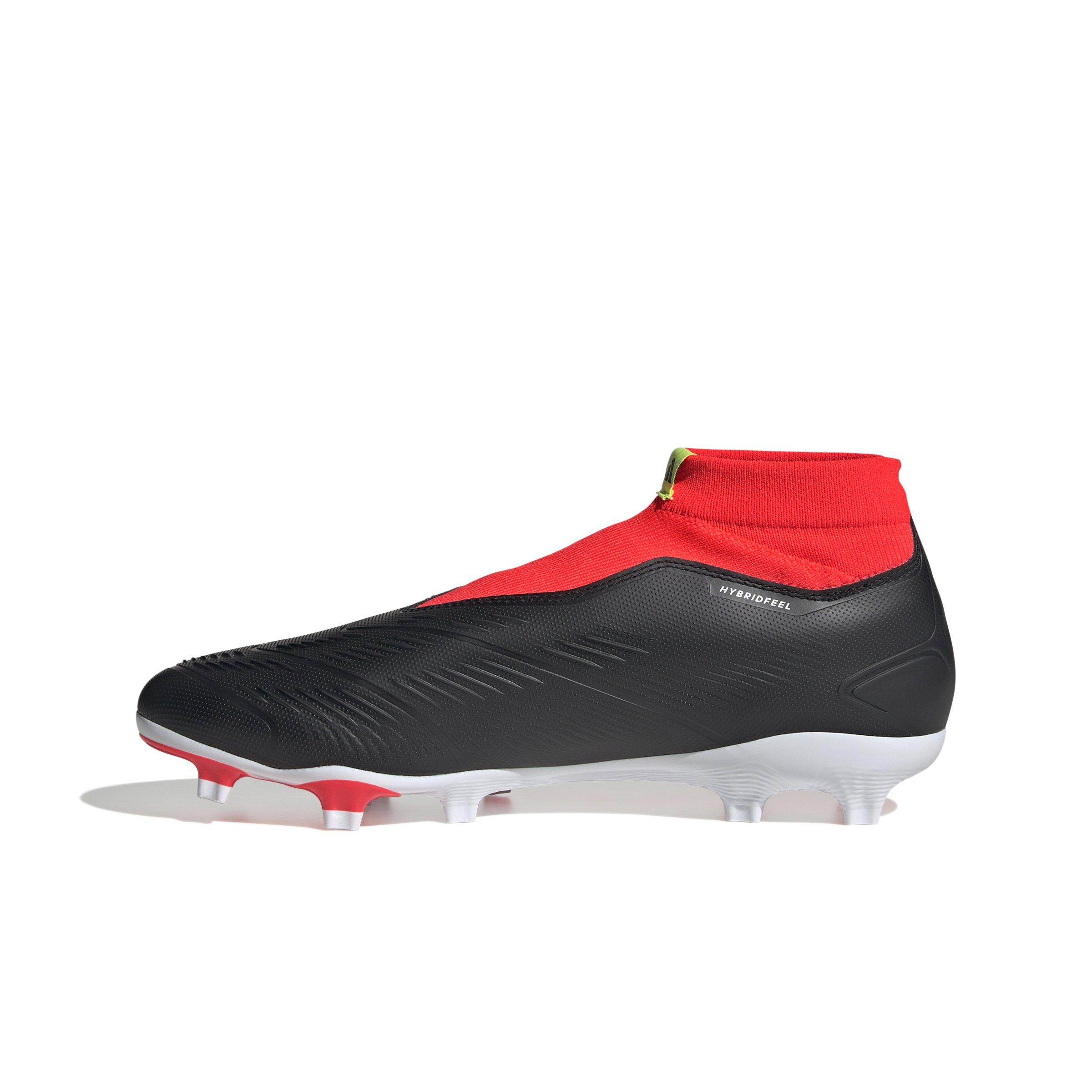 adidas Predator League Laceless FG "Core Black/Ftwr White/Solar Red" Men's Soccer Cleat - BLACK/WHITE/RED Thumbnail View 2
