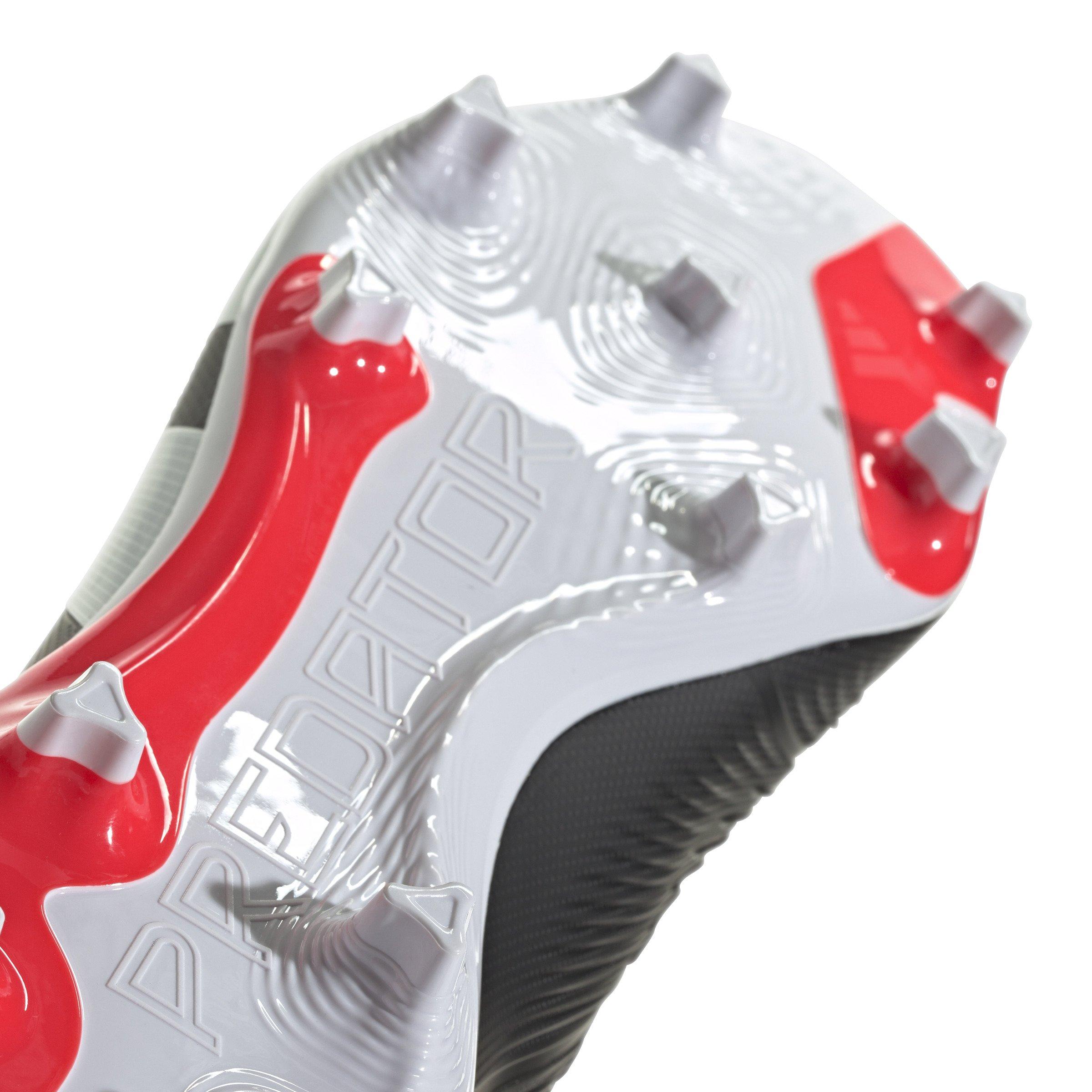 adidas Predator League Laceless FG "Core Black/Ftwr White/Solar Red" Men's Soccer Cleat - BLACK/WHITE/RED Thumbnail View 3