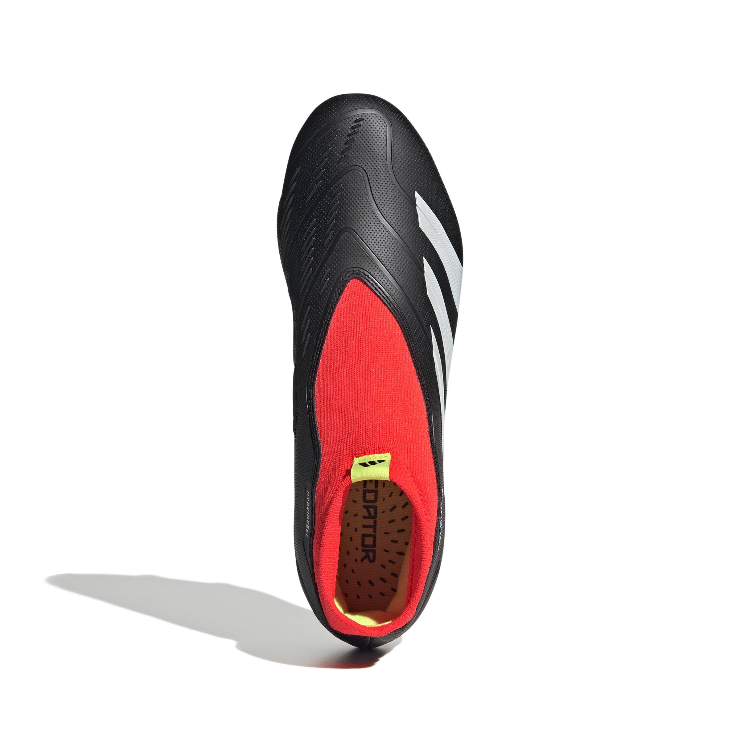 adidas Predator League Laceless FG "Core Black/Ftwr White/Solar Red" Men's Soccer Cleat - BLACK/WHITE/RED Thumbnail View 8