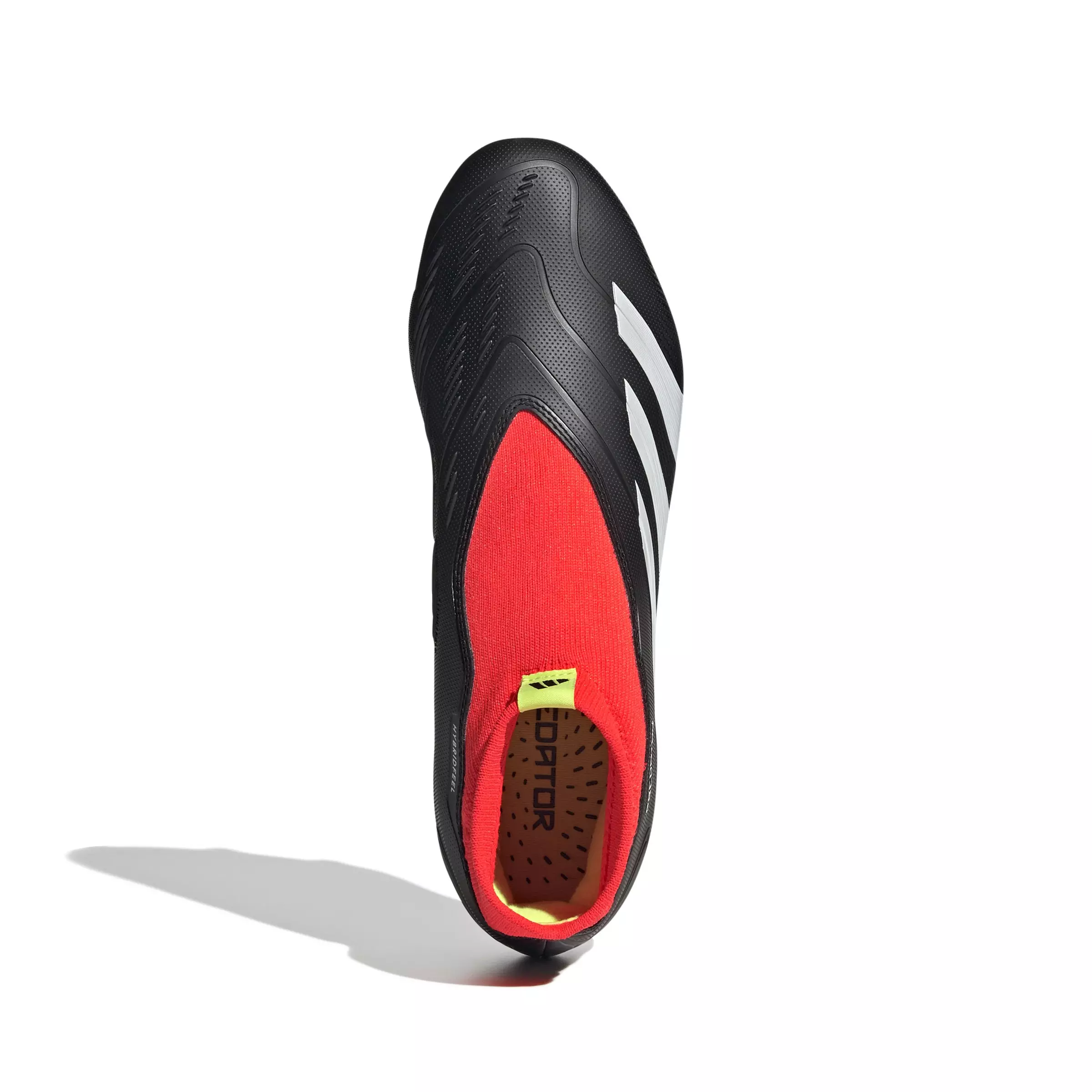 adidas Predator League Laceless FG "Core Black/Ftwr White/Solar Red" Men's Soccer Cleat - BLACK/WHITE/RED