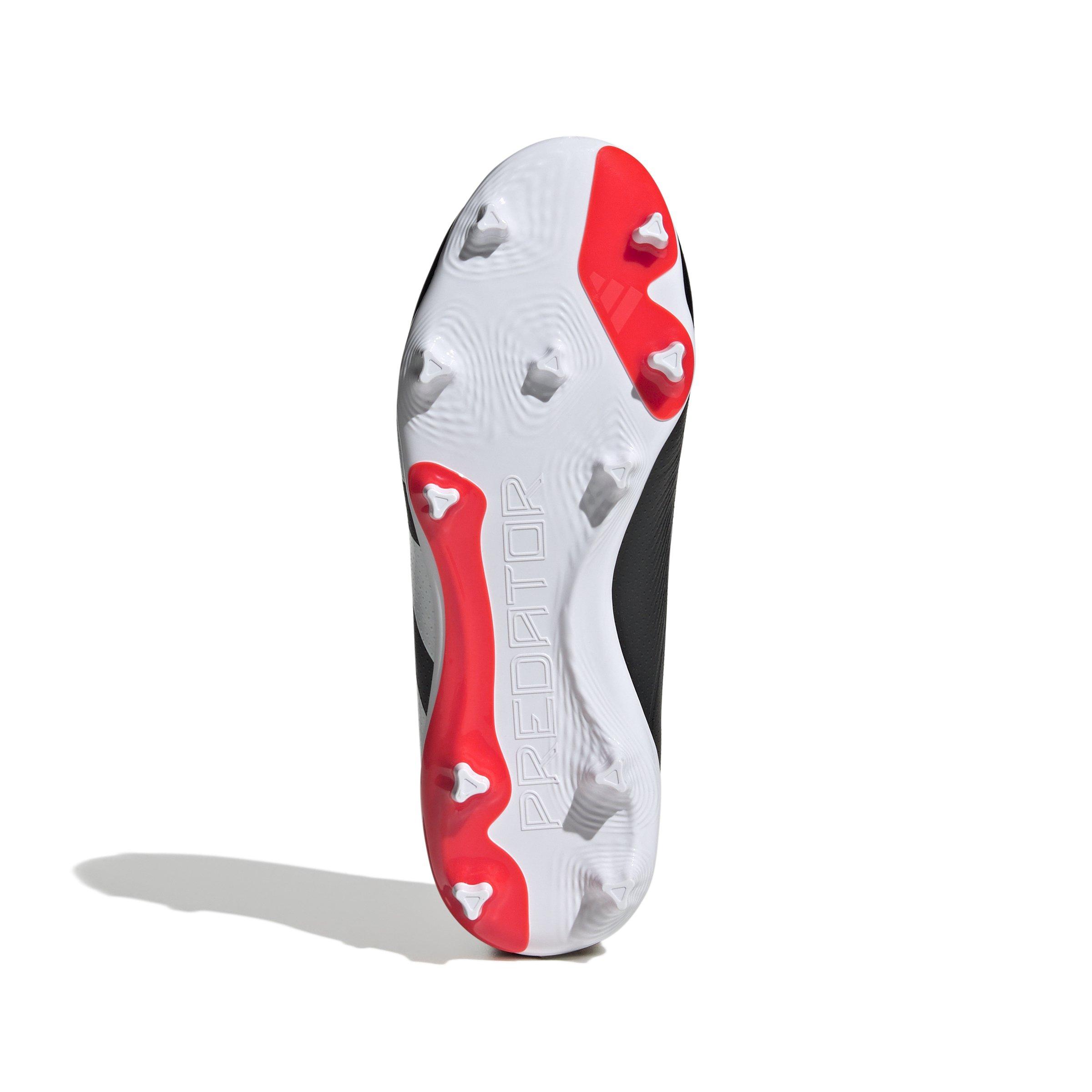adidas Predator 24 League Laceless FG  Grade School Kids' "Core Black/White/Solar Red" Soccer Cleat