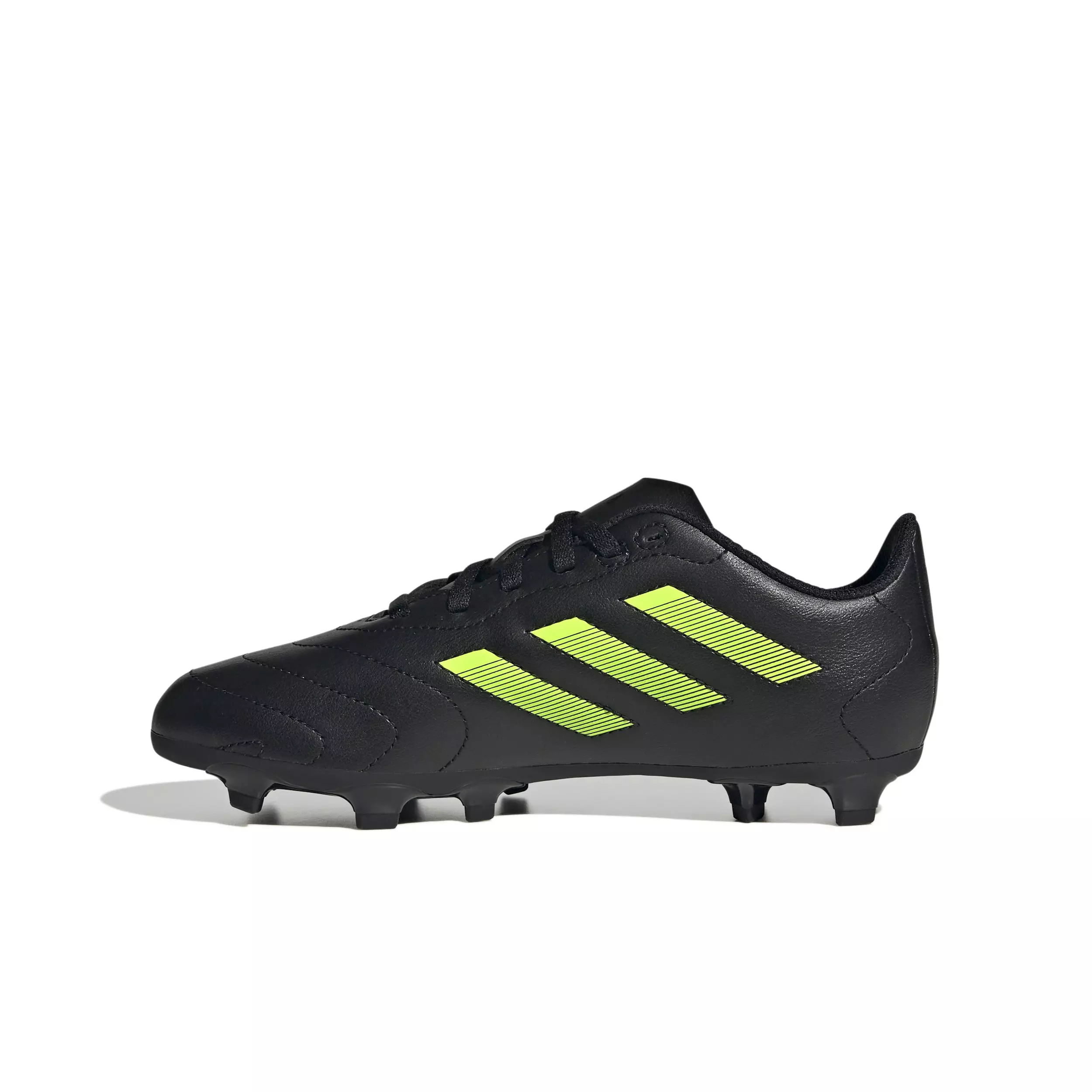 adidas Goletto VIII FG "Core Black/Lucid Lemon" Preschool Kids' Soccer Cleat - BLACK/YELLOW