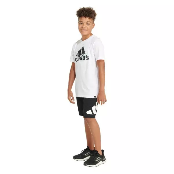 adidas Big Boys' Chrome Logo Tee - WHITE
