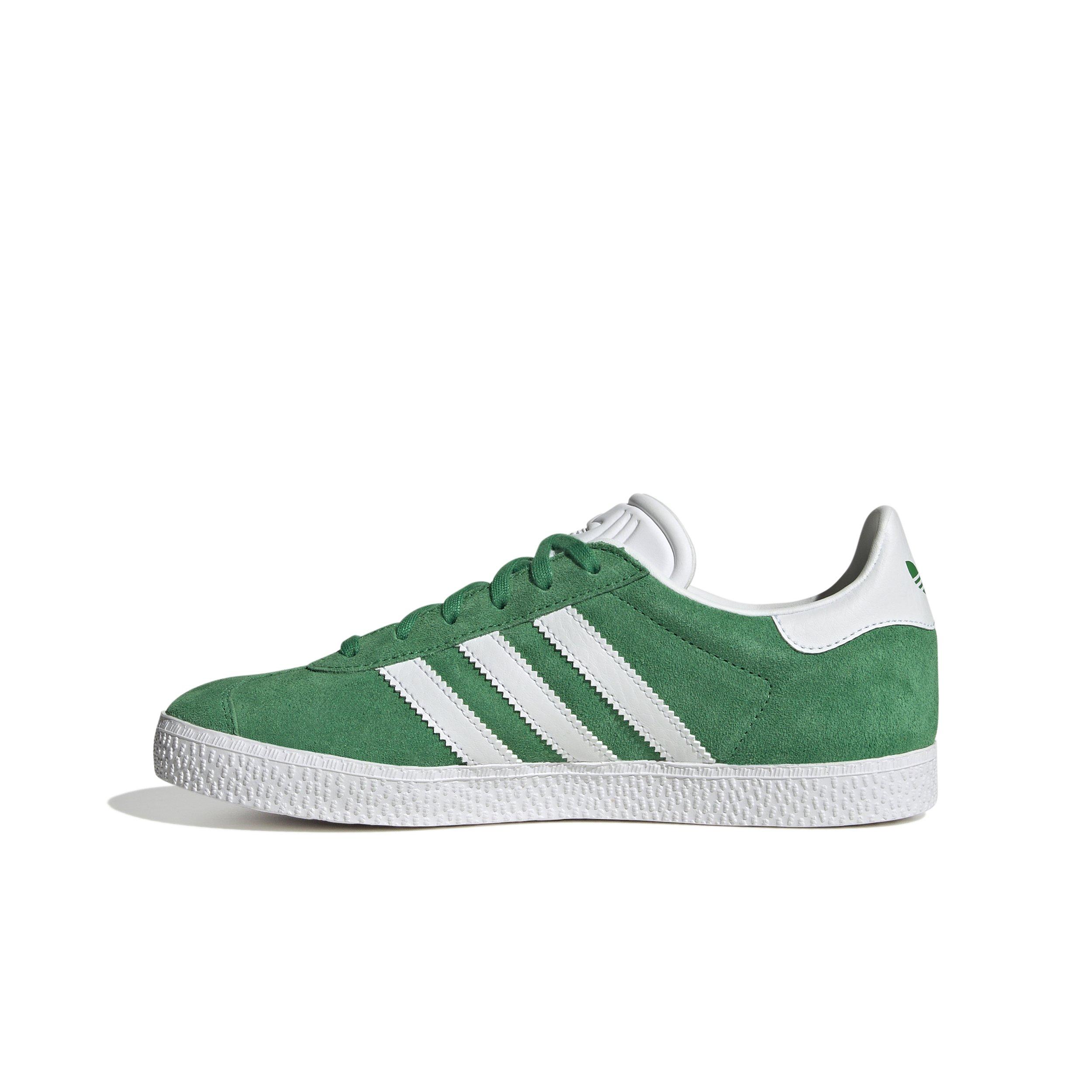 adidas Originals Gazelle Grade School Boys' "Green/Ftwr White/Gold Metallic" Shoe