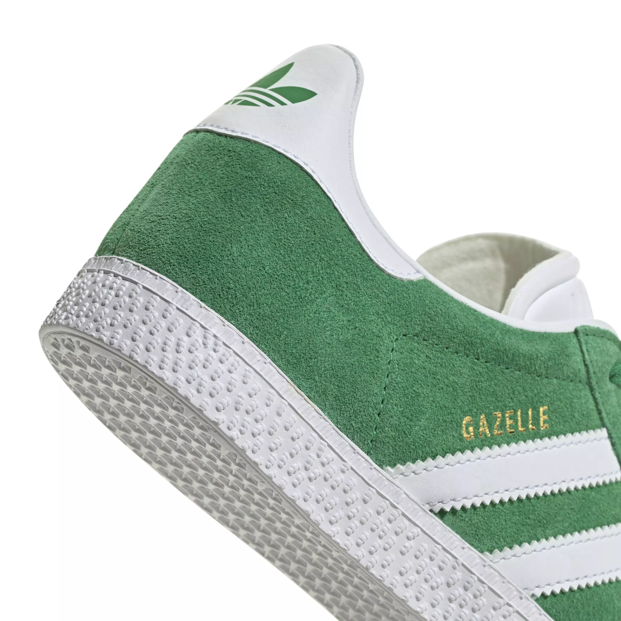 adidas Originals Gazelle "Green/Ftwr White/Gold Metallic" Grade School Boys' Shoe - GREEN/WHITE