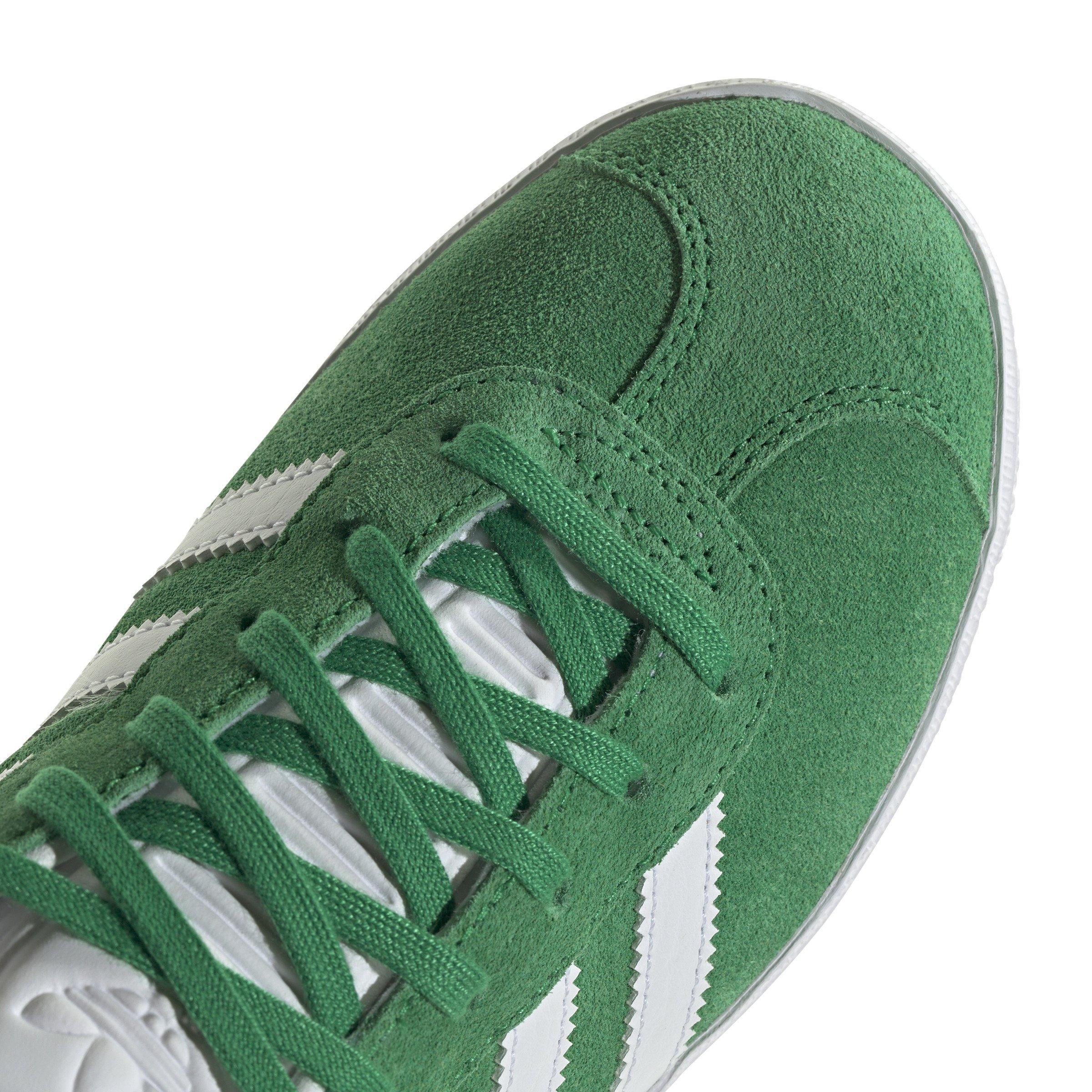 adidas Originals Gazelle Grade School Boys' "Green/Ftwr White/Gold Metallic" Shoe