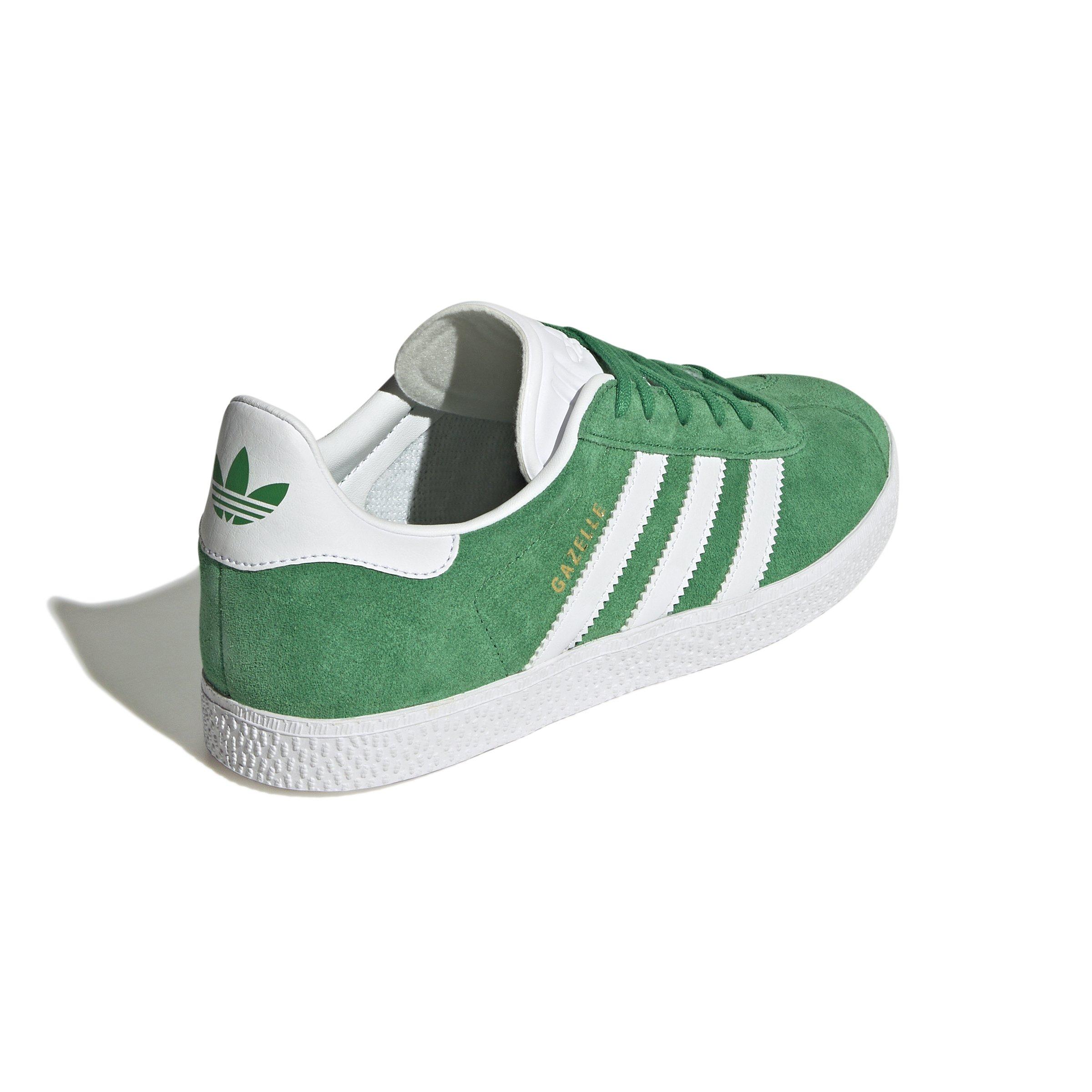 adidas Originals Gazelle Grade School Boys' "Green/Ftwr White/Gold Metallic" Shoe