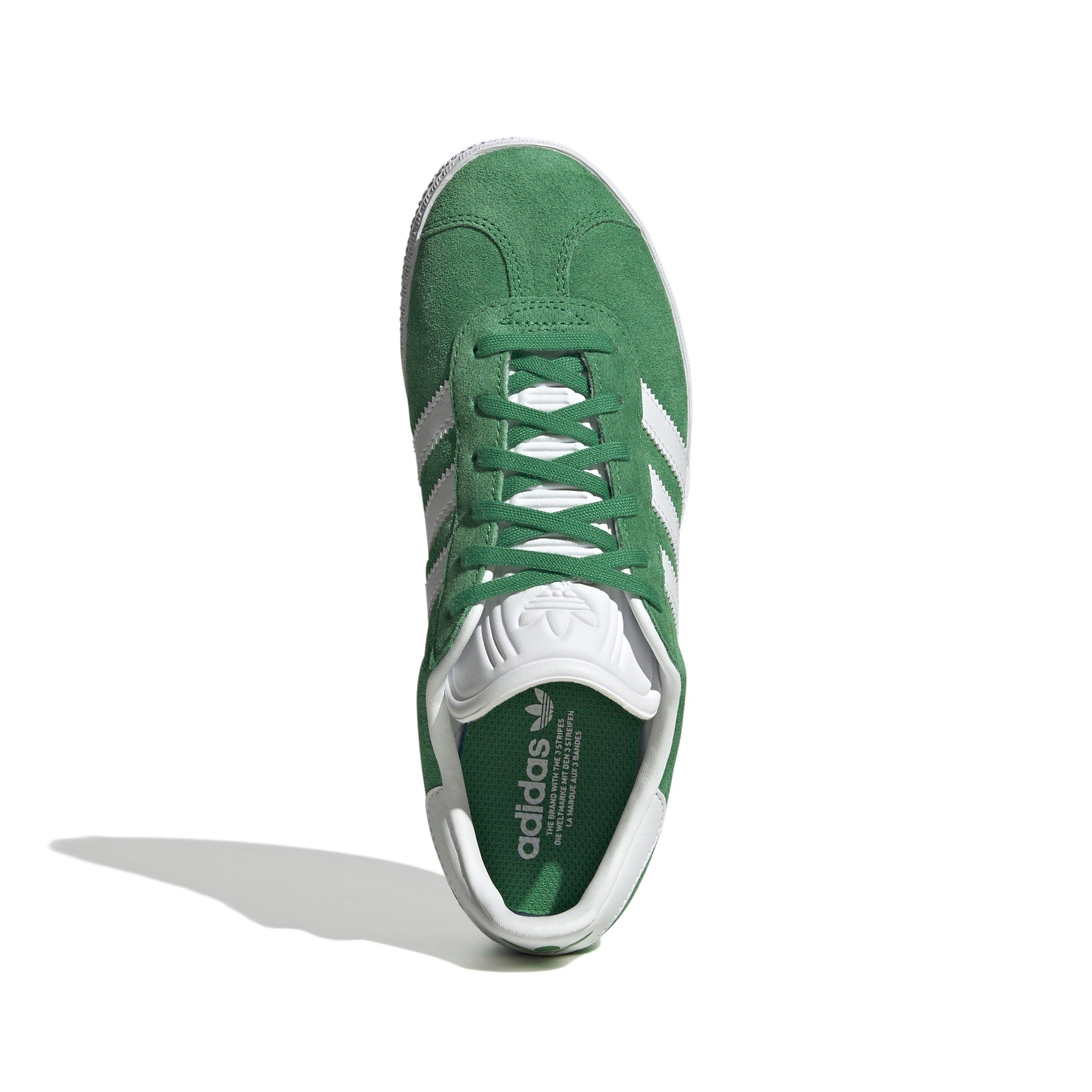 adidas Originals Gazelle Grade School Boys' "Green/Ftwr White/Gold Metallic" Shoe