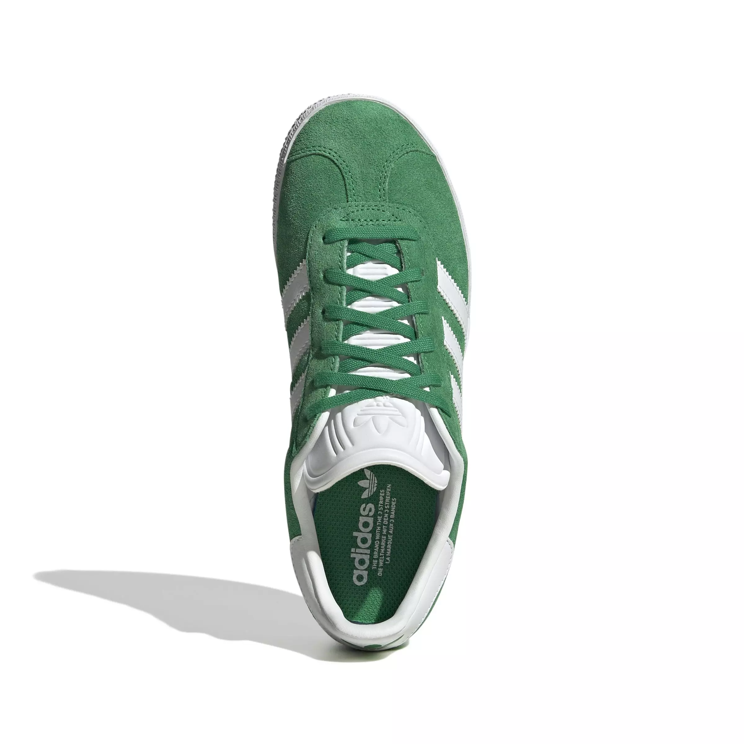 adidas Originals Gazelle "Green/Ftwr White/Gold Metallic" Grade School Boys' Shoe - GREEN/WHITE