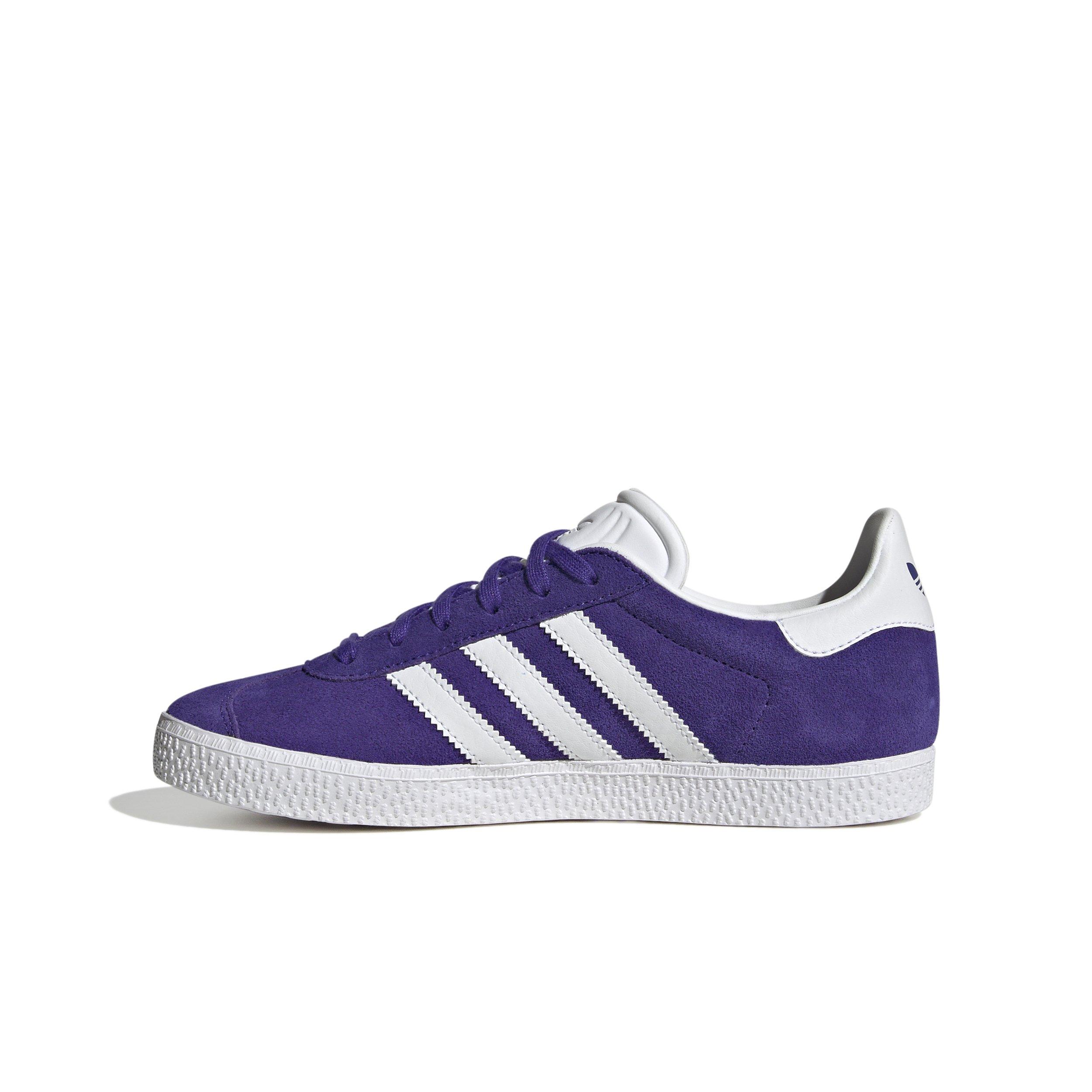adidas Originals Gazelle "Purple/Ftwr White" Grade School Girls' Shoe - PURPLE/WHITE Thumbnail View 2