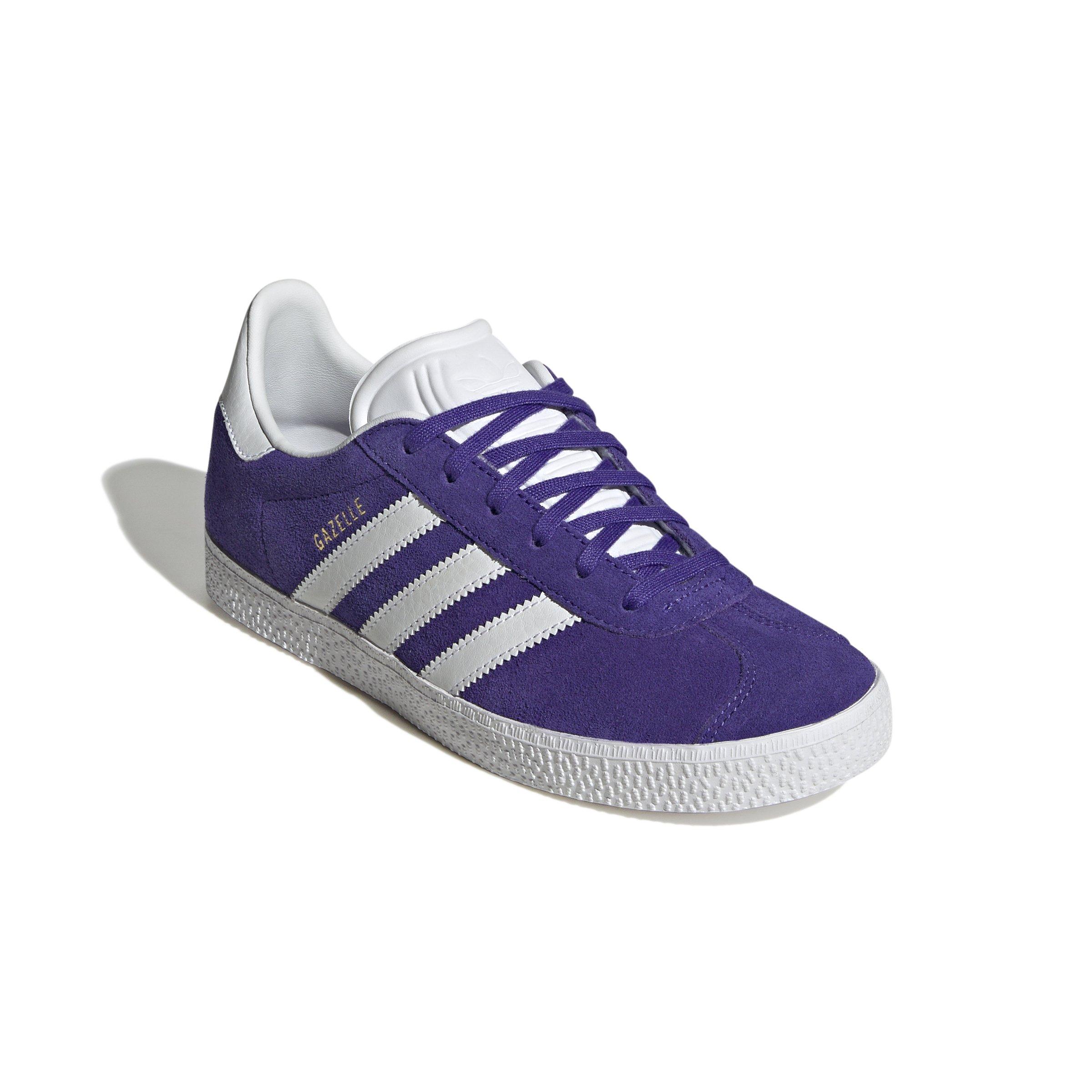 adidas Originals Gazelle "Purple/Ftwr White" Grade School Girls' Shoe - PURPLE/WHITE Thumbnail View 6